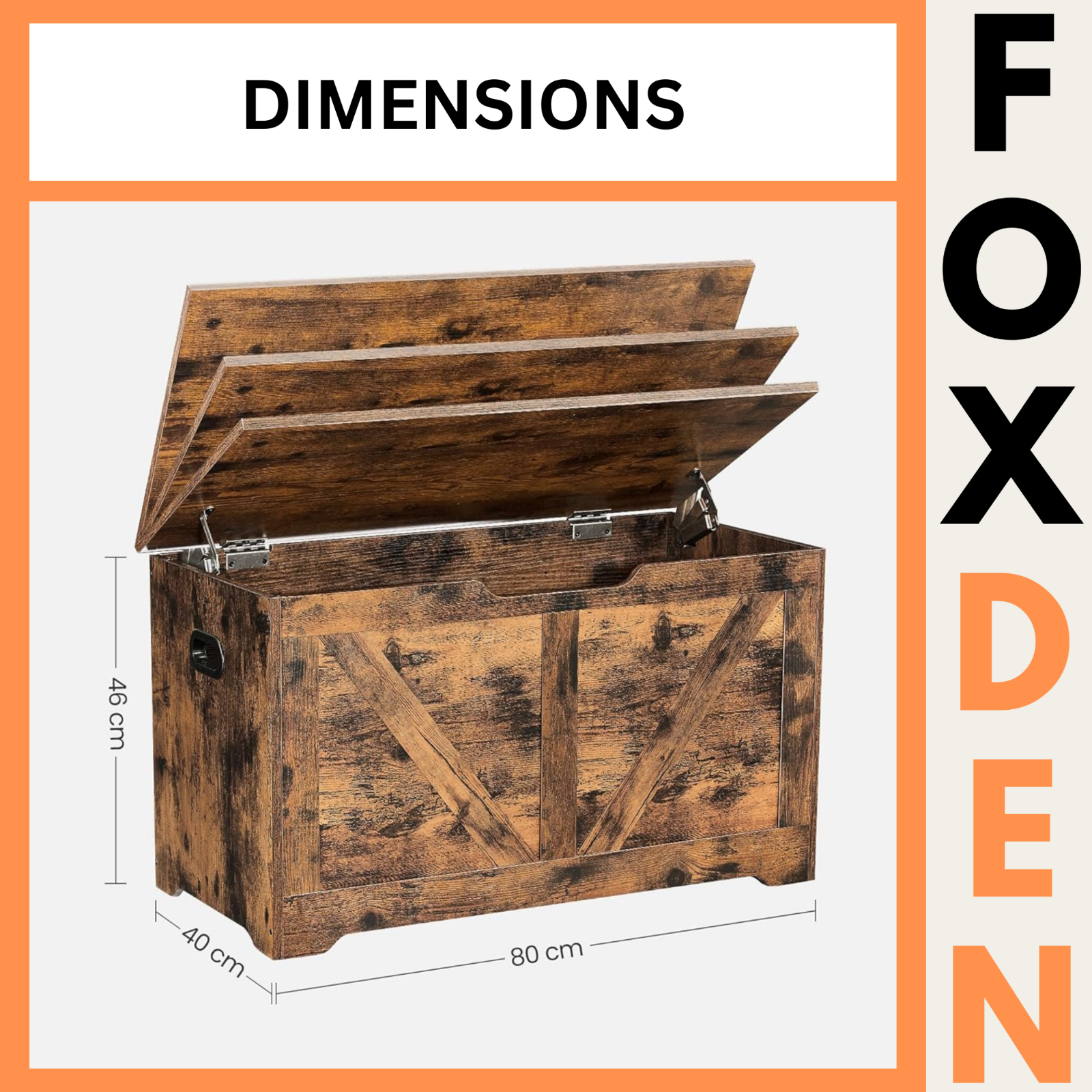 Large Rustic Storage Chest Shoe Bench Toys Trunk Box Organiser Industrial Trunk