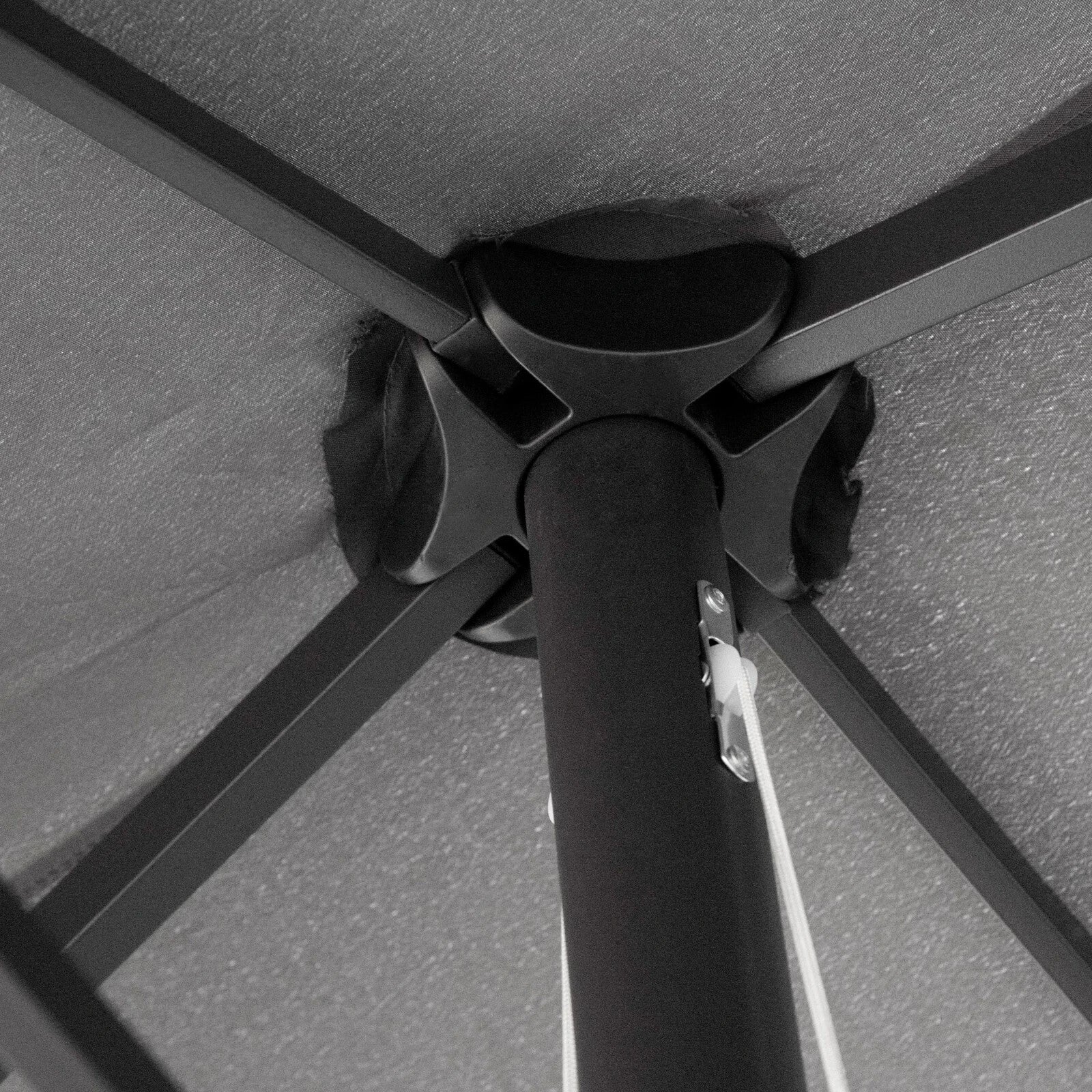 4.6m Garden Sun Umbrella with Double Sided Canopy Cross Base and Crank Handle