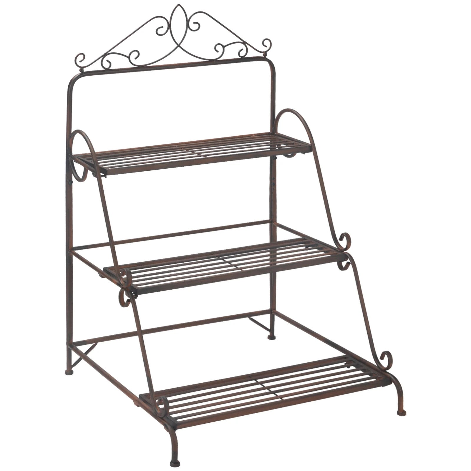 3 Tier Metal Plant Stand Flower Pot Holder Display Shelf For Indoor Outdoor