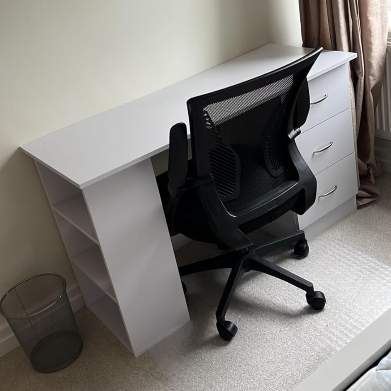 Computer Desk with Drawers Shelves PC Desk Organiser Workstation Writing Table