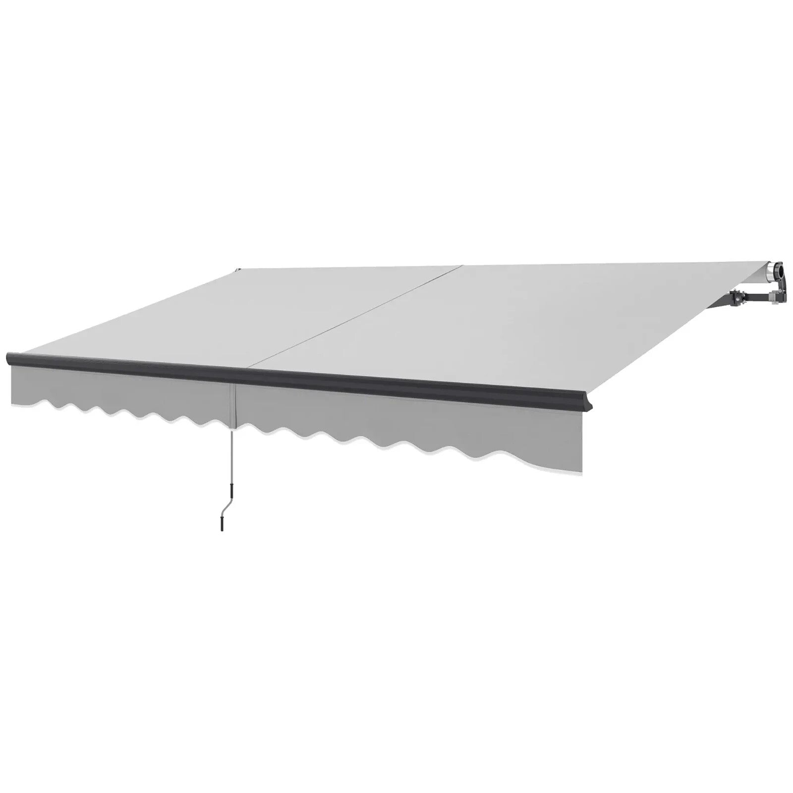 Electric Motorised Retractable Garden Awning 3.5 x 3 m UV Sun Shade Canopy Grey