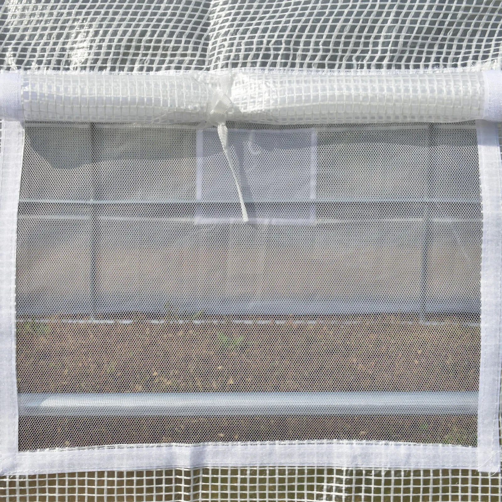 6x3x2 m Walk-In Polytunnel Greenhouse with Steel Frame Reinforced Cover and Door