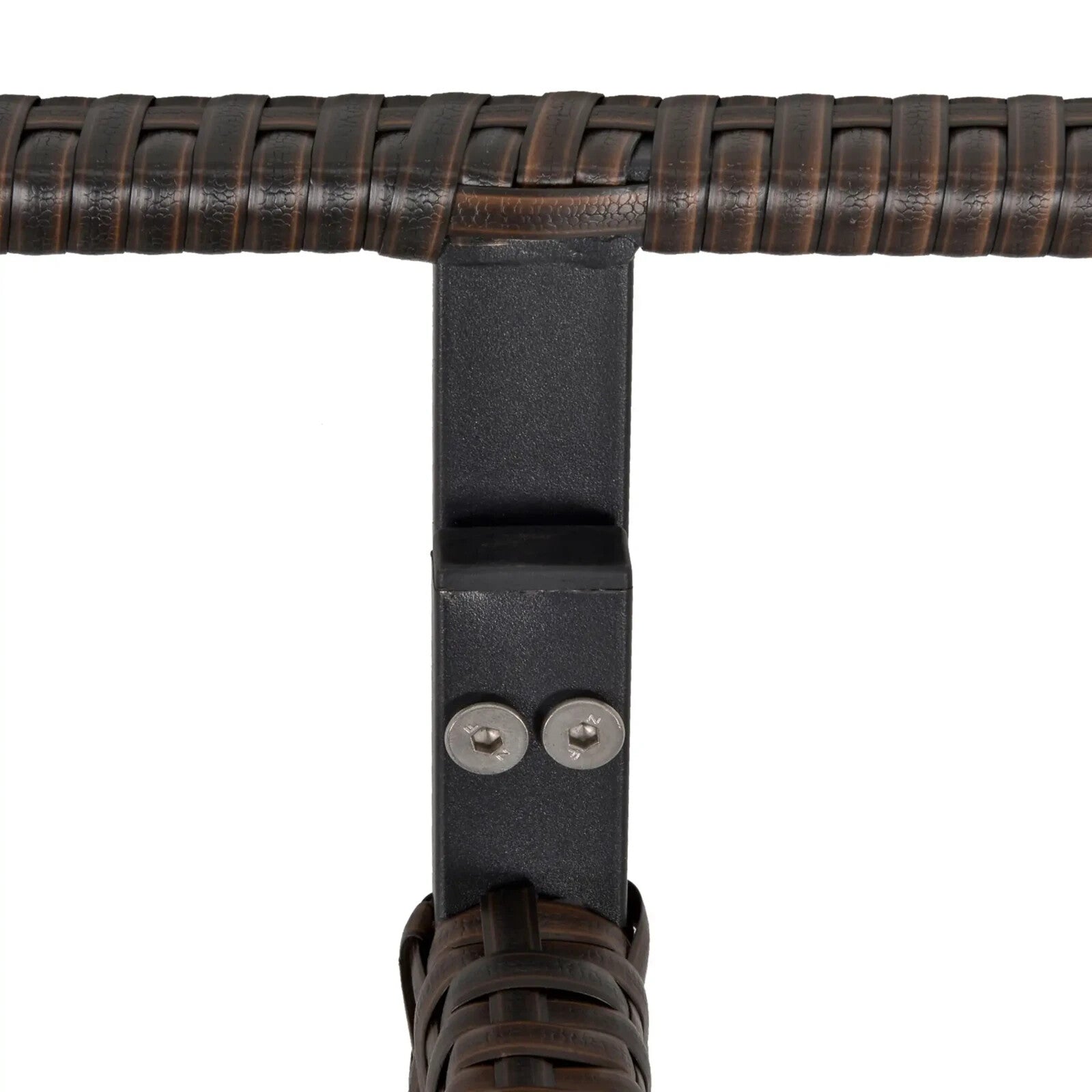 Brown Rattan Furniture Patio Sofa Set with Glass Dining Table & Chairs Cushion