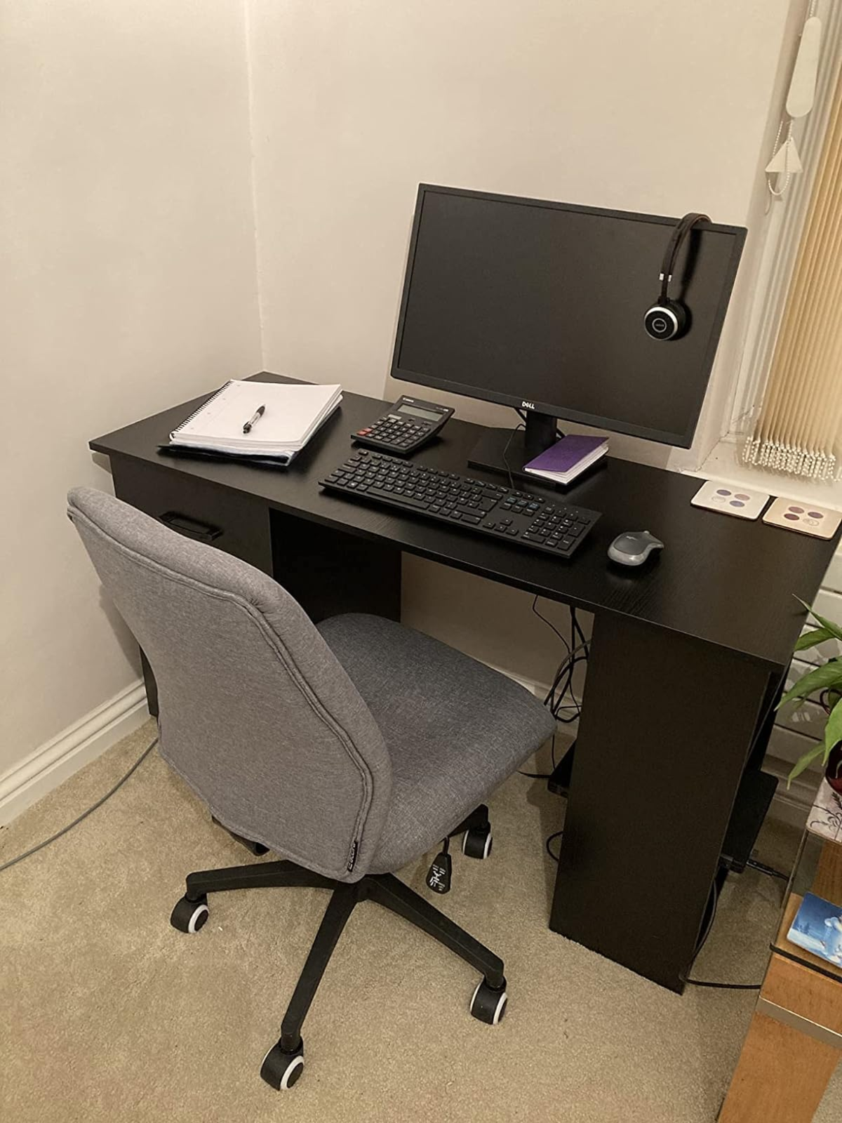 Computer Desk with Drawers Shelves PC Desk Organiser Workstation Writing Table