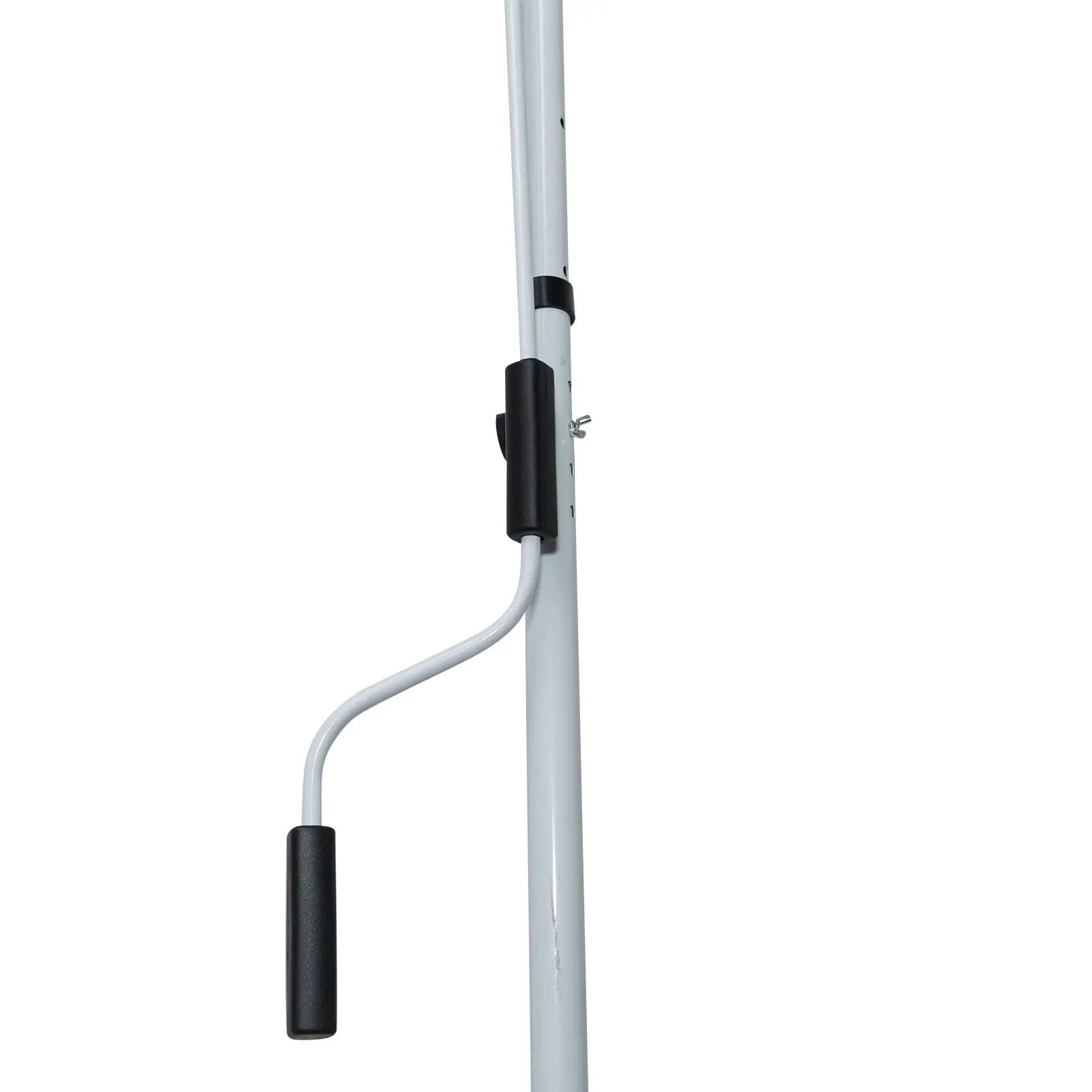 Manual Awning Retractable Shade Rectangular Aluminium Frame with Handle Grey