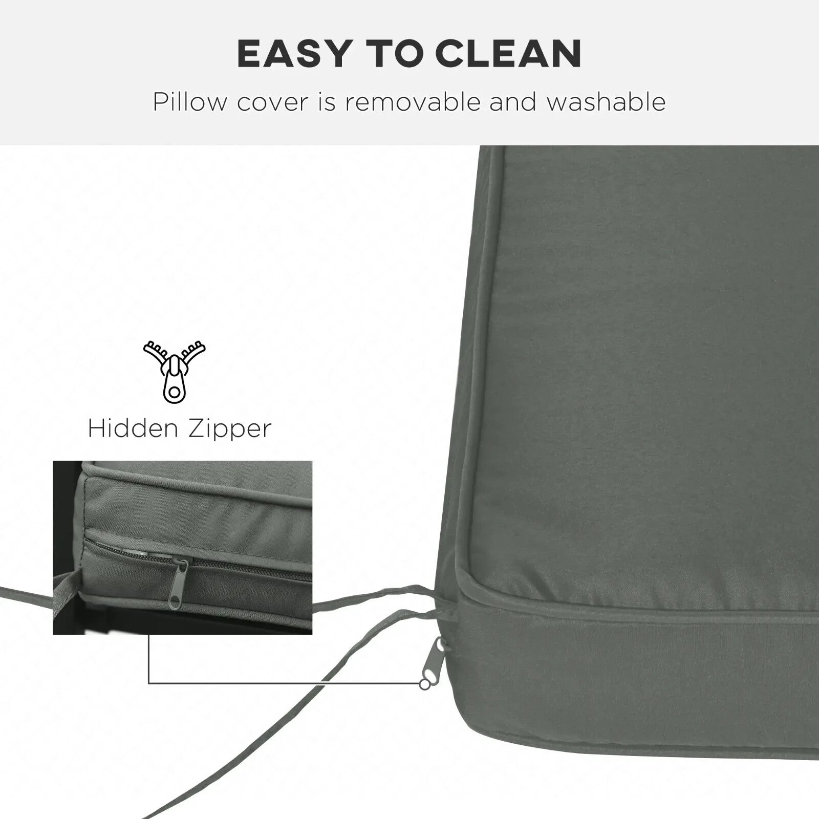 2 Seater Garden Bench Cushion Seat Pad for Patio or Indoor Outdoor Furniture