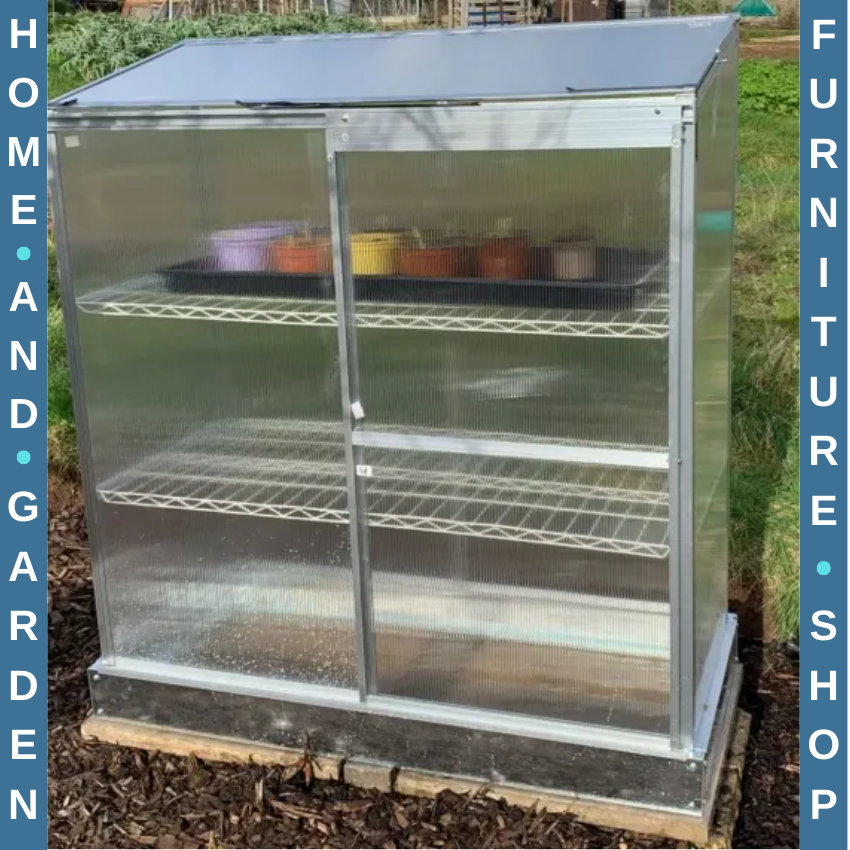 3 Tier Mini Greenhouse with Shelves and Foundation Plant Grow House for Garden