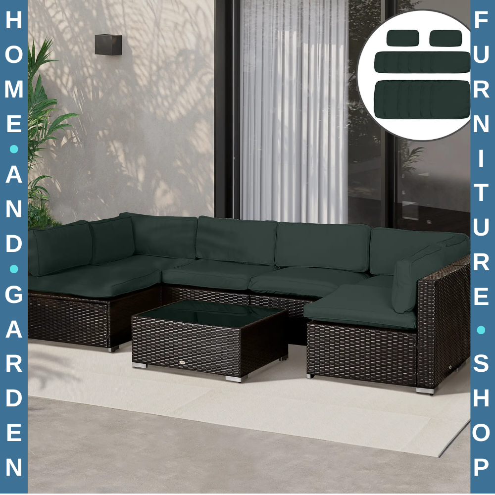 Garden Rattan Sofa Cushion Polyester Cover Replacement No Cushion Included Grey