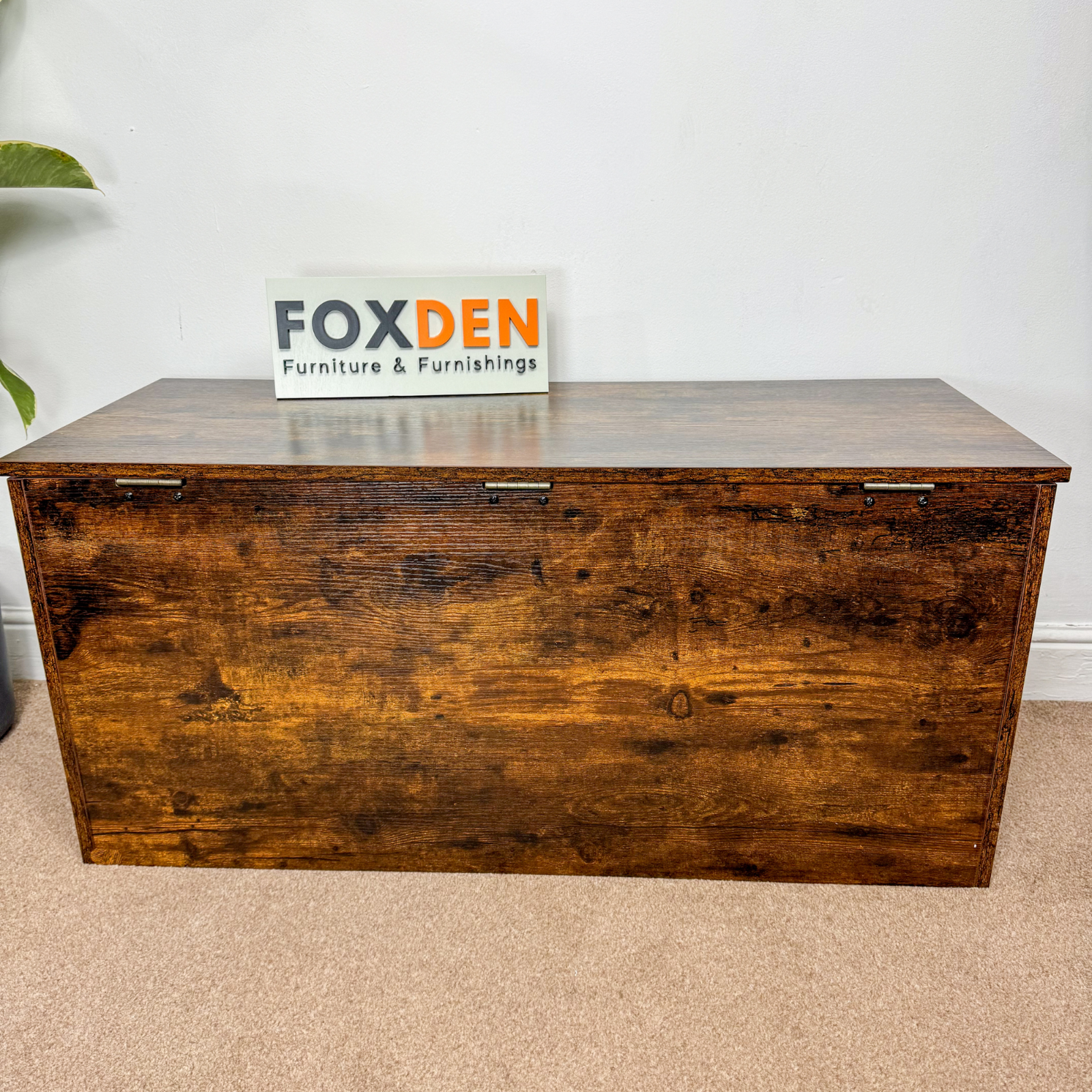 Large Rustic Storage Chest Shoe Bench Toys Trunk Box Organiser Industrial Trunk