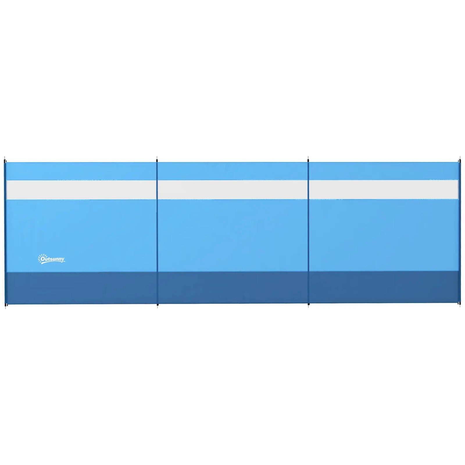 Camping Windbreaker Steel Poles Rectangular with Clear Windows & Carry Bag Blue