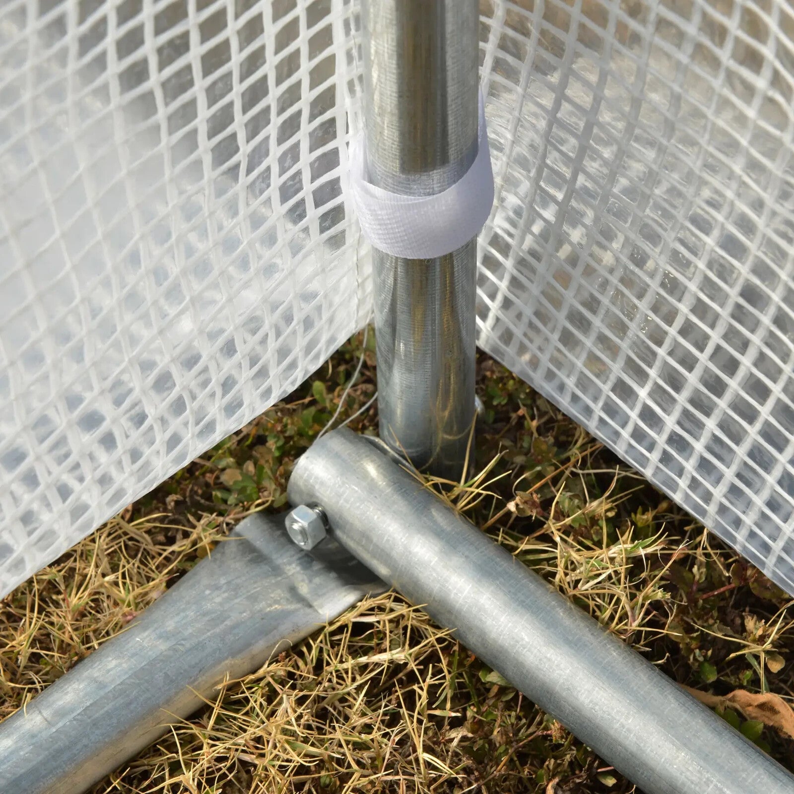 6x3x2 m Walk-In Polytunnel Greenhouse with Steel Frame Reinforced Cover and Door