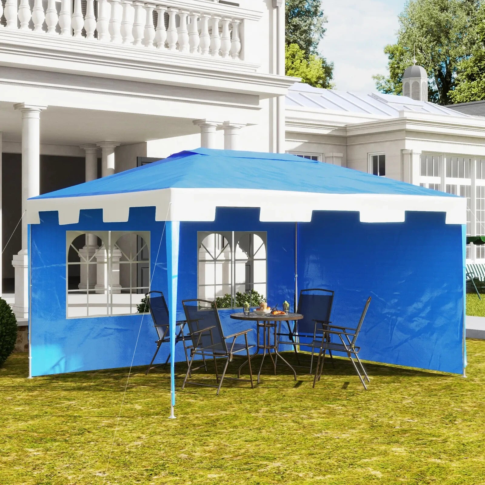 4 x 3m Heavy Duty Pop Up Gazebo Garden Party Tent Marquee Outdoor Event Shelter