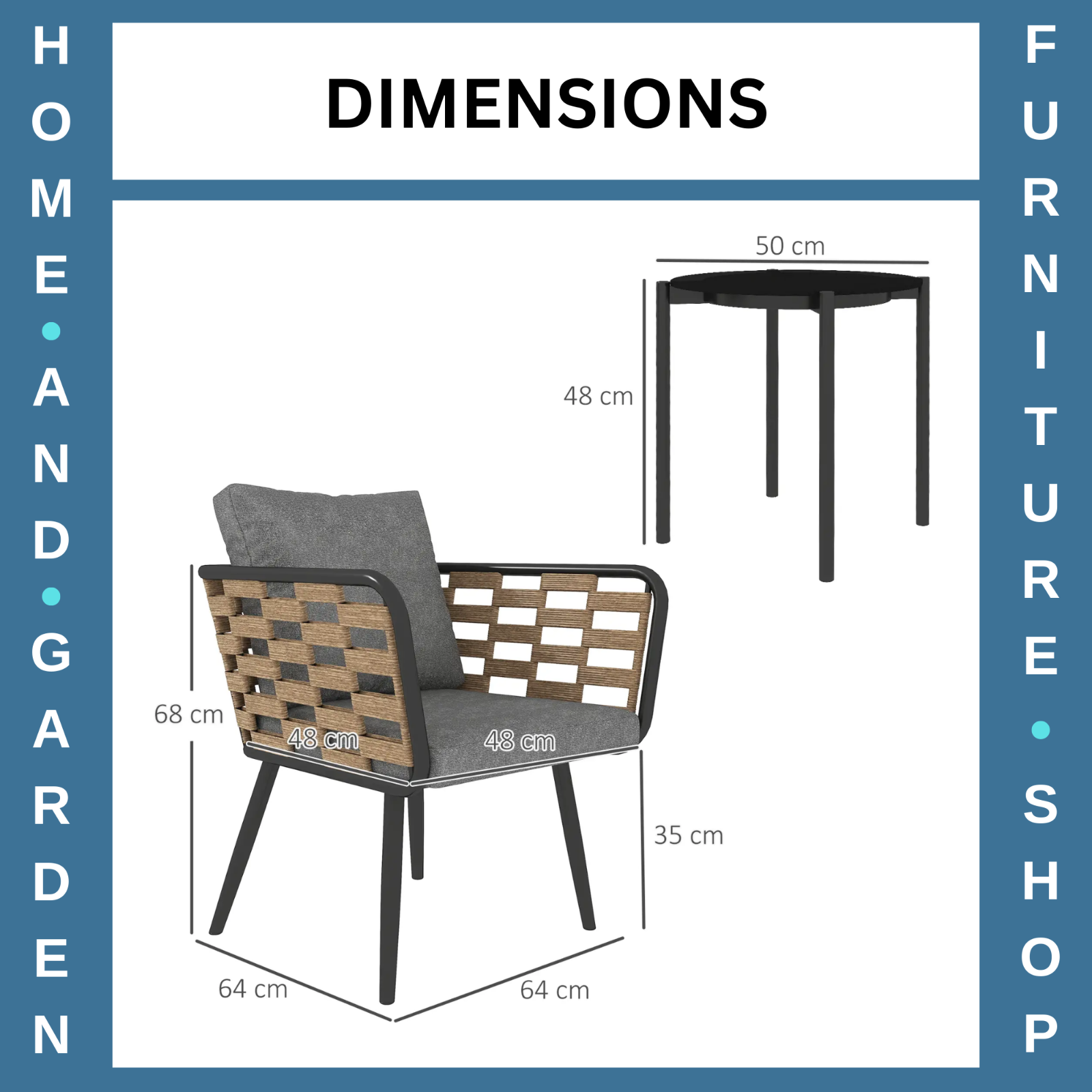 Bistro Set 3-Piece PE Rattan with Backrest Cushions & Tempered Glass Top Black