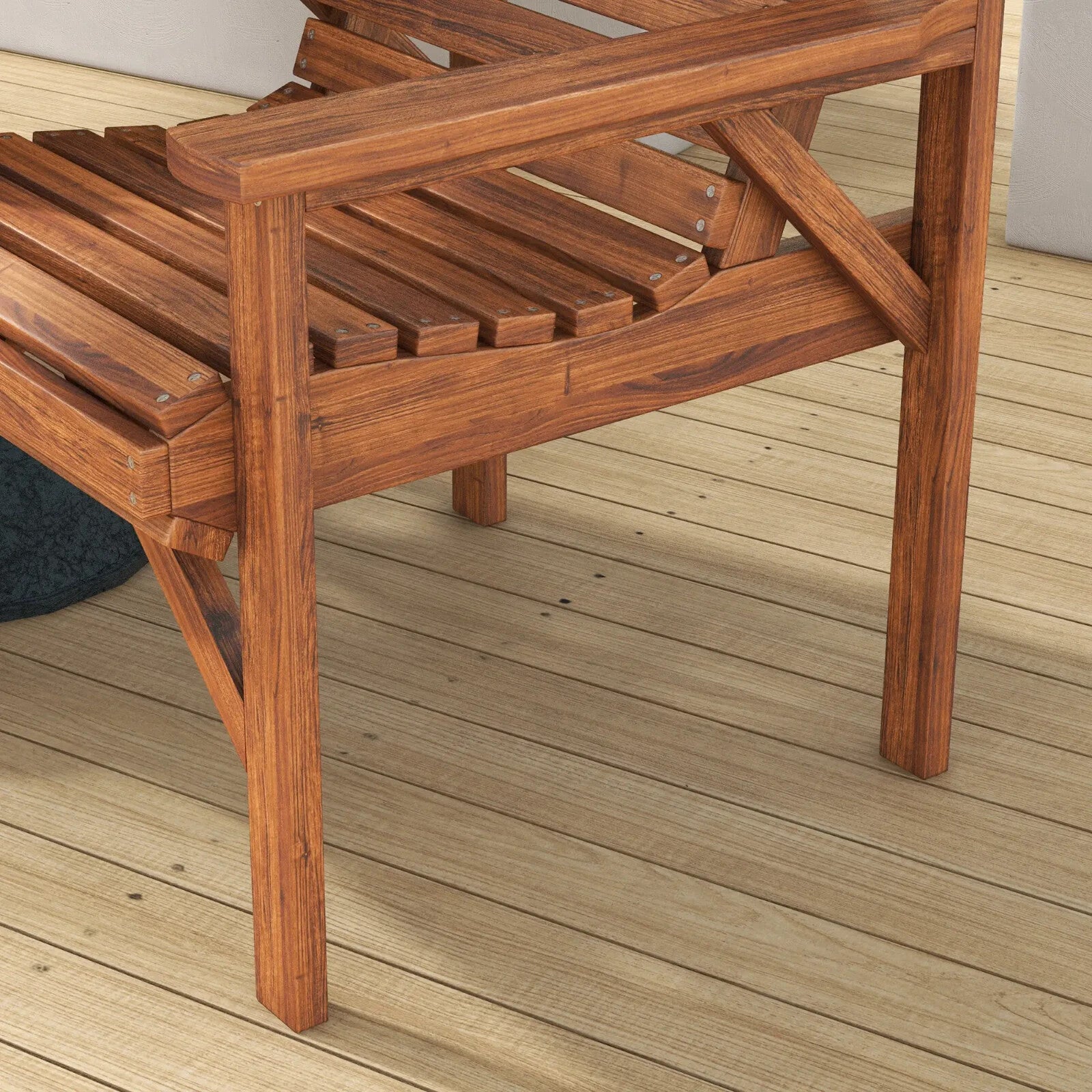 Wooden Garden Love Seat 2 Seater Patio Coffee Table and Chair Set Partner Bench