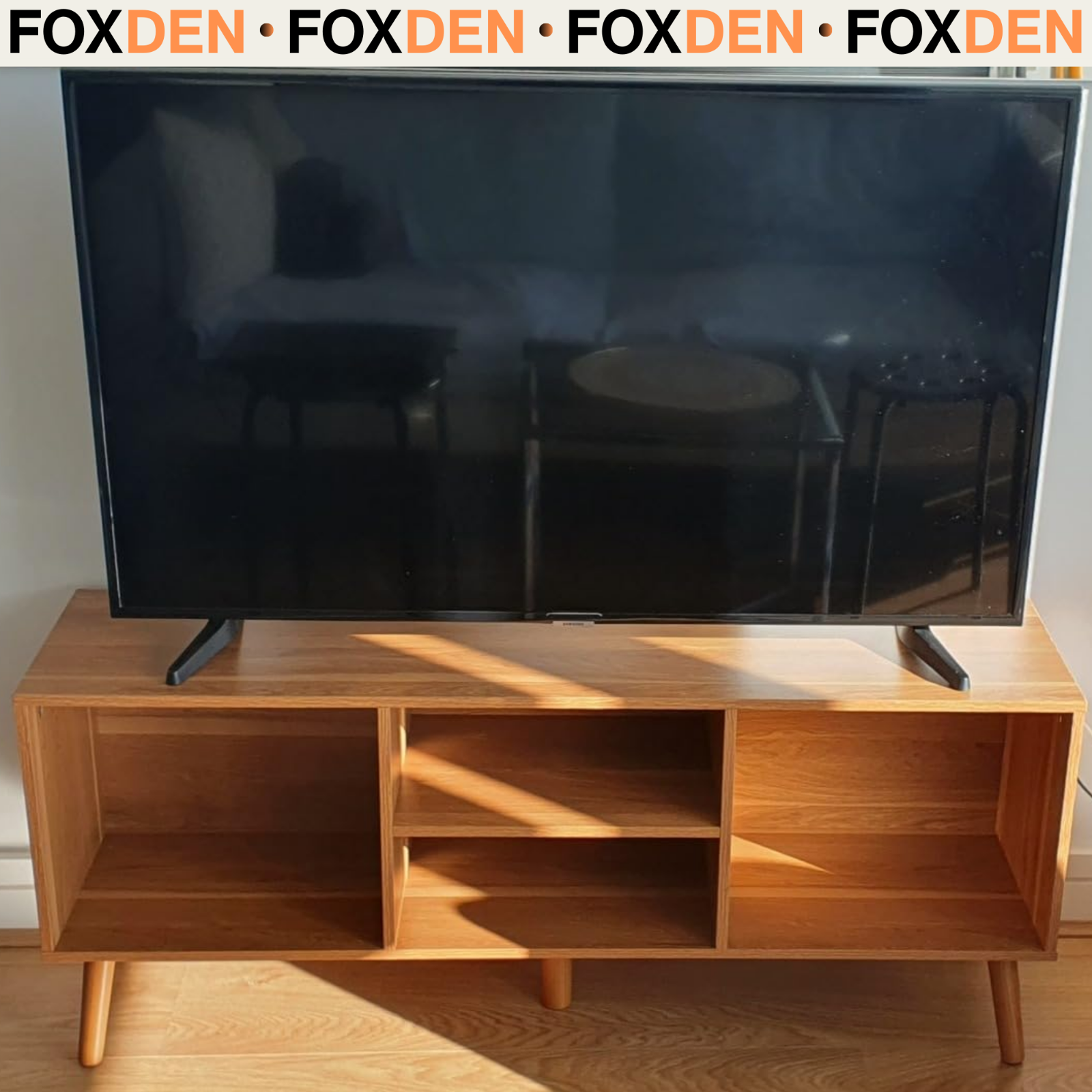 Modern Wooden TV Cabinet Stand Media Unit Retro TV Cube Storage Drawers Shelves