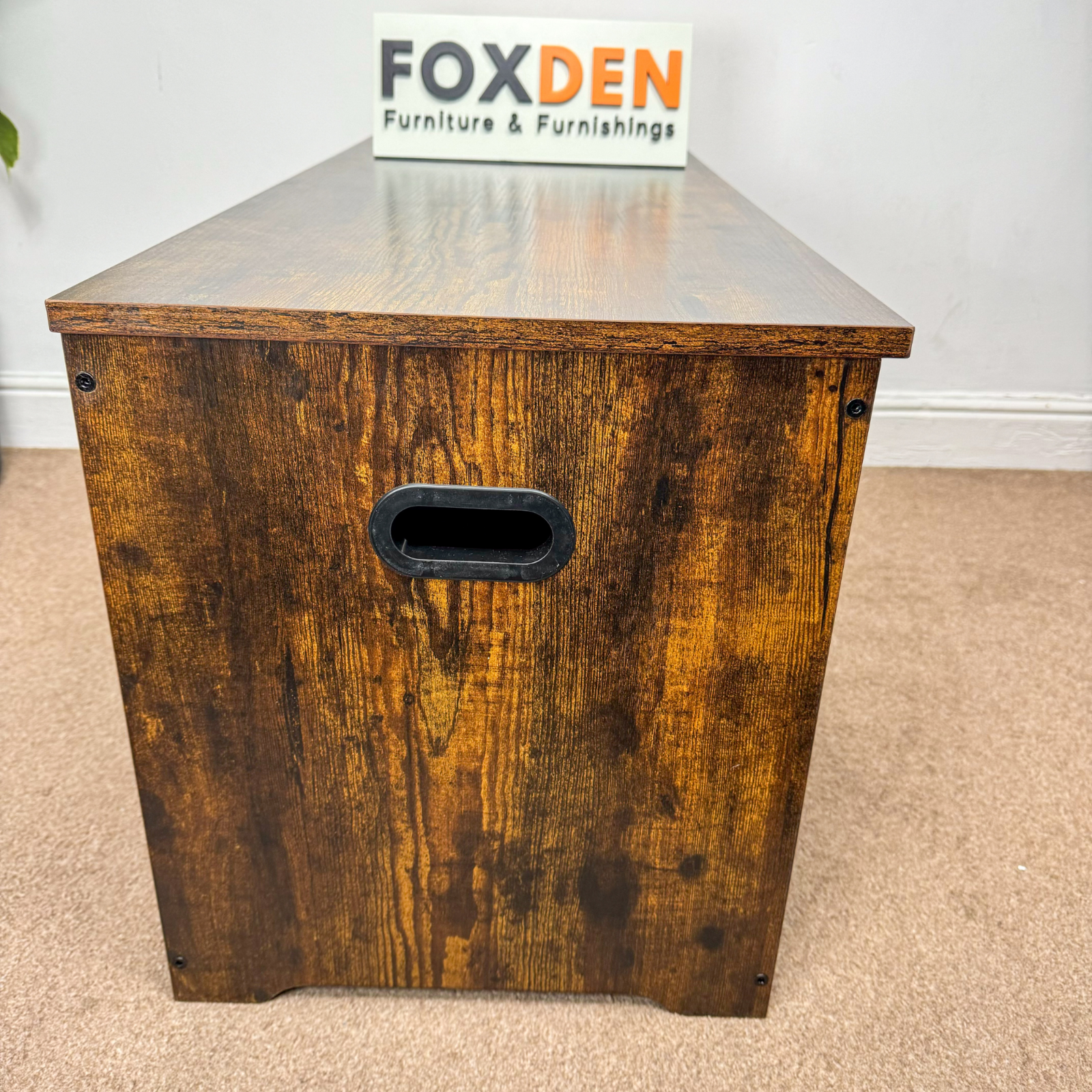 Large Rustic Storage Chest Shoe Bench Toys Trunk Box Organiser Industrial Trunk