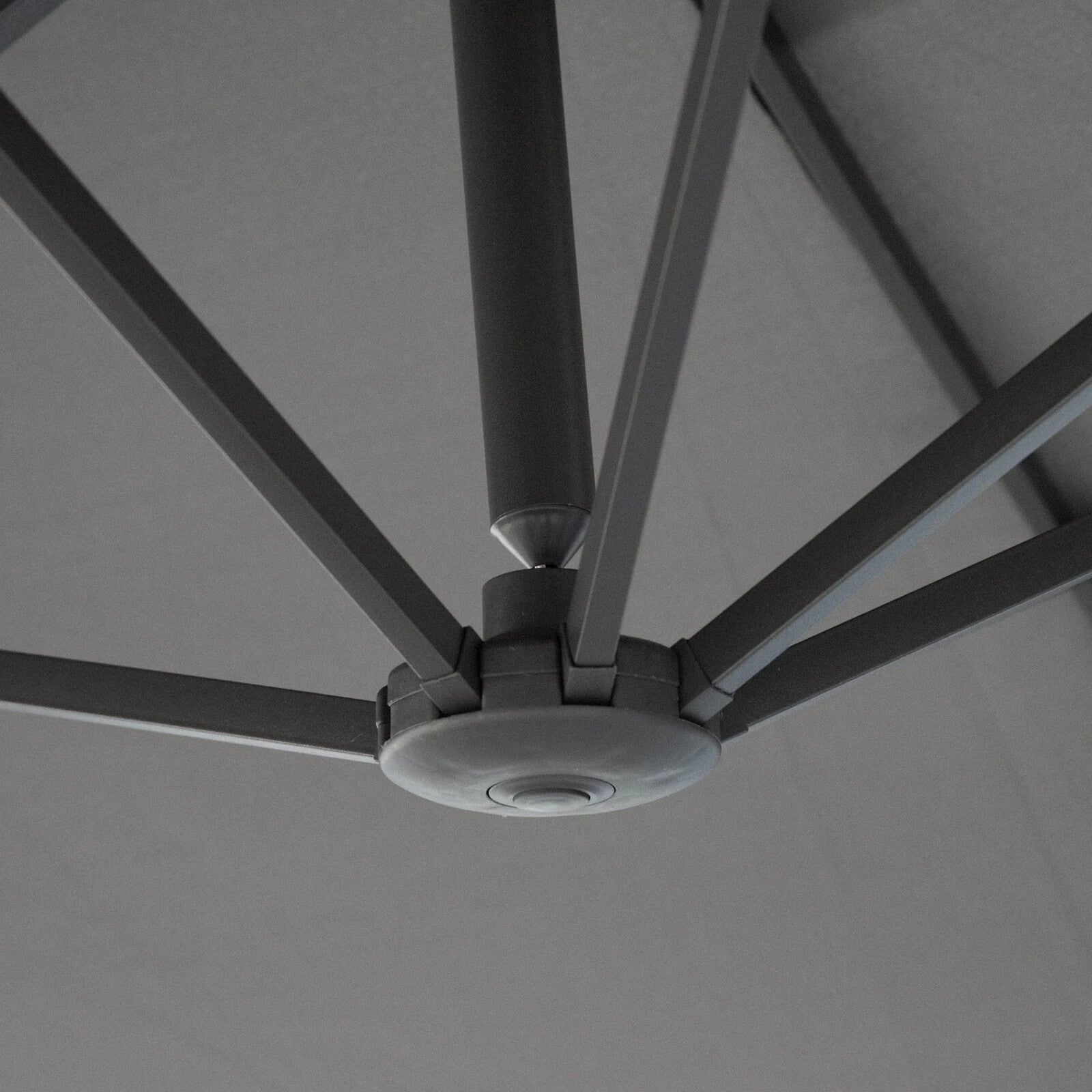 4.6m Garden Sun Umbrella with Double Sided Canopy Cross Base and Crank Handle