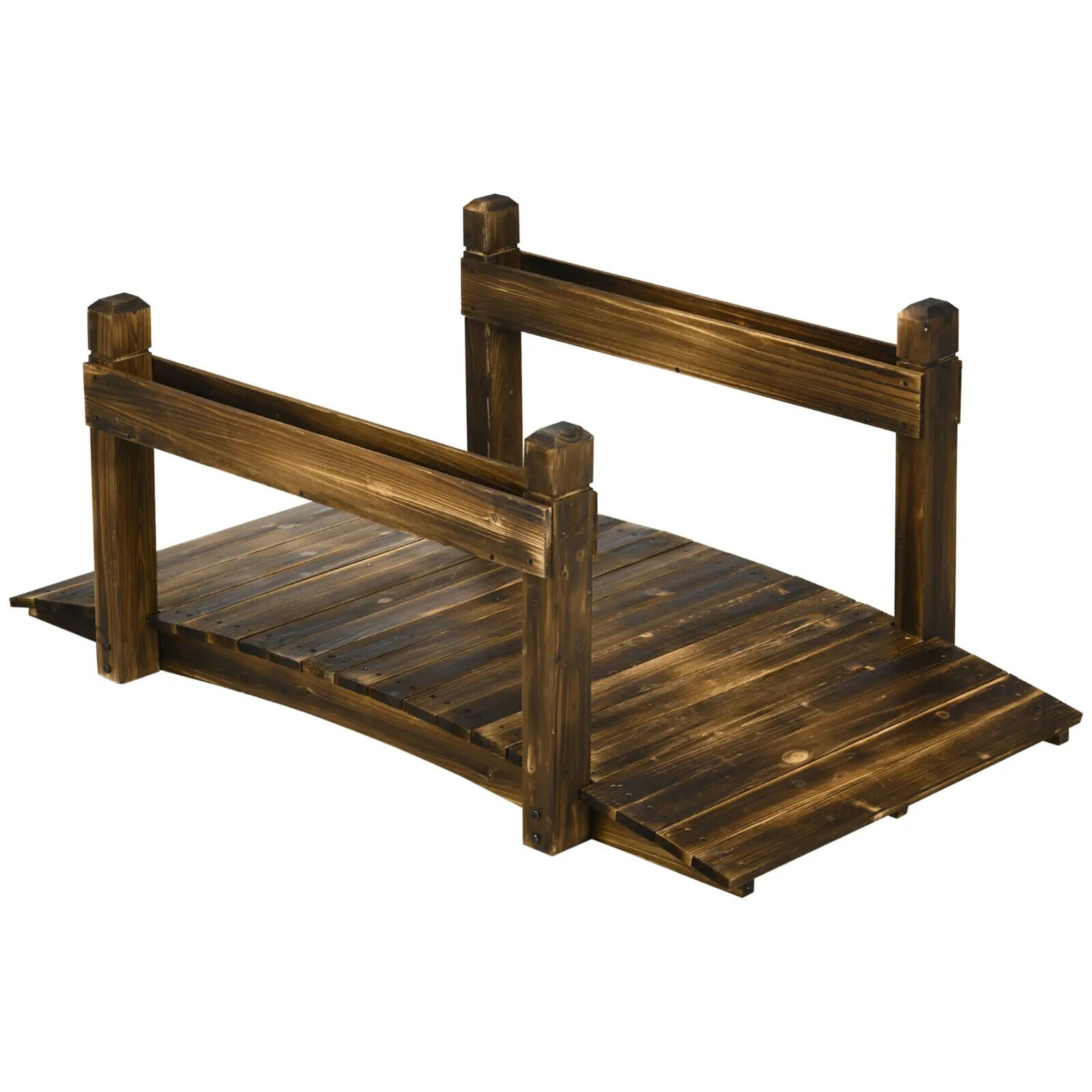 5ft Garden Bridge with Planters Safety Railings Arc Footbridge Pond or Garden - Home and Garden Furniture Shop - #rustic - furniture#