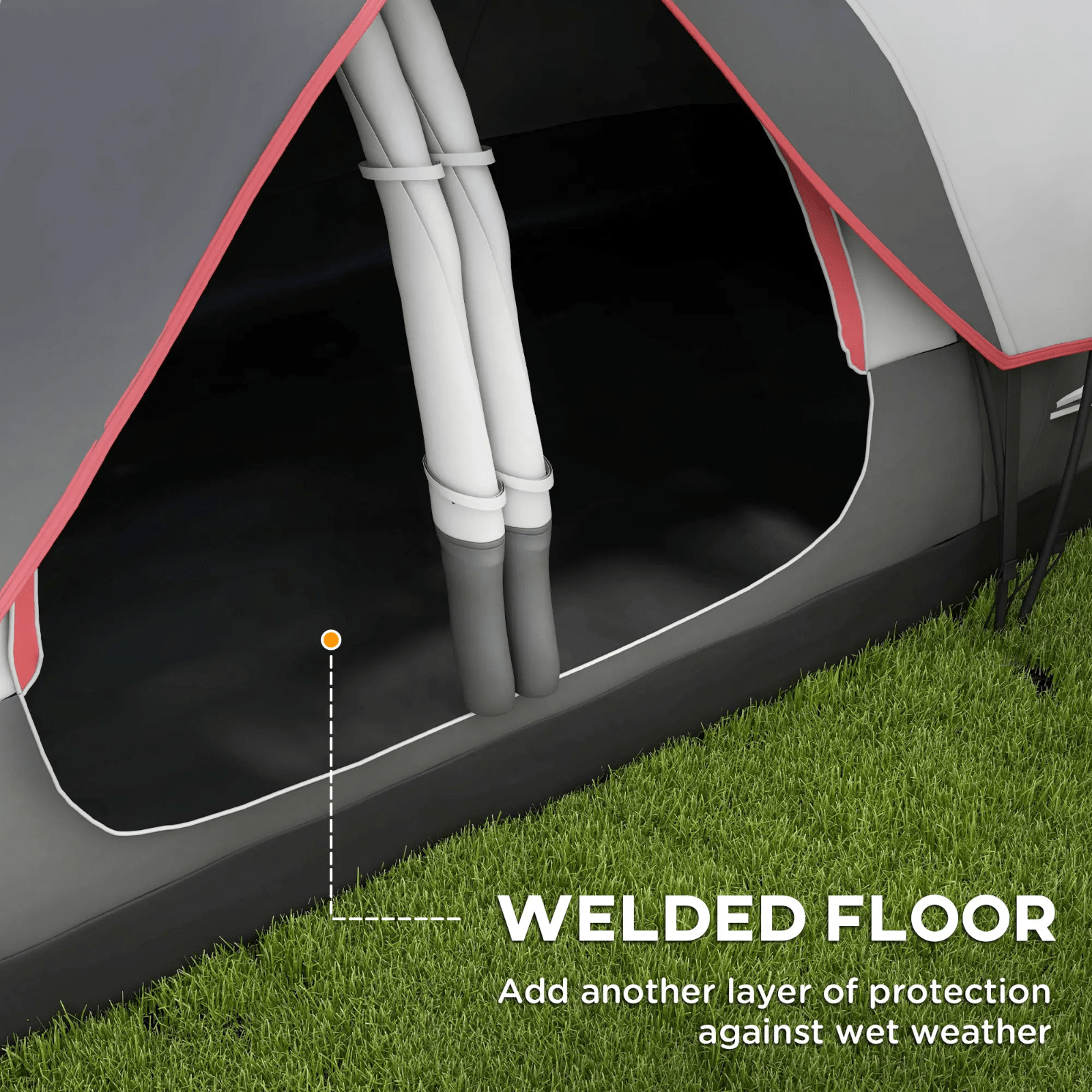 6 8 Man Camping Tent 2000mm Waterproof Air Vents Groundsheet Two Room FOXDEN - Home and Garden Furniture Shop - rustic - furniture