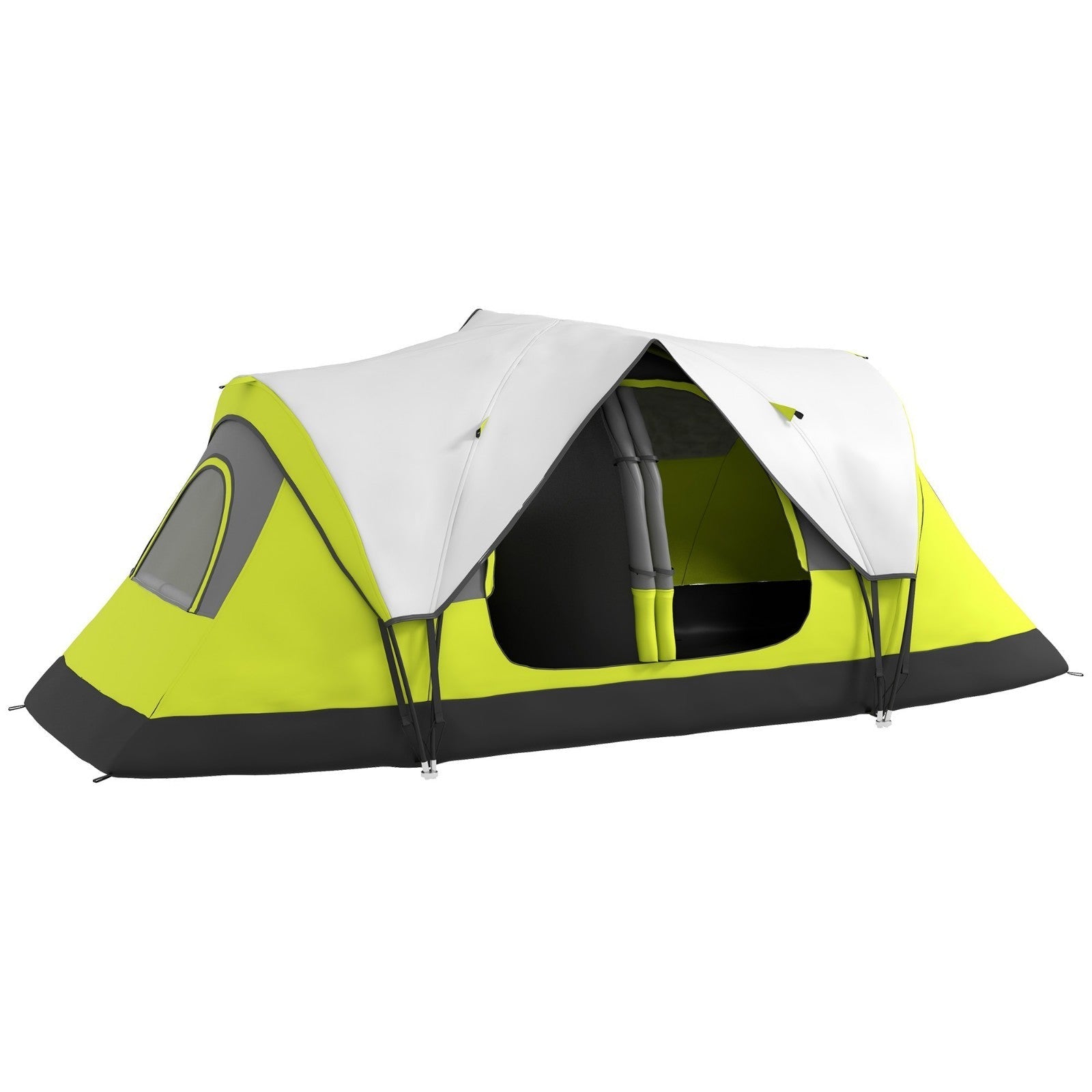 6 8 Man Camping Tent 2000mm Waterproof Multi Room Groundsheet Ventilation FOXDEN - Home and Garden Furniture Shop - rustic - furniture