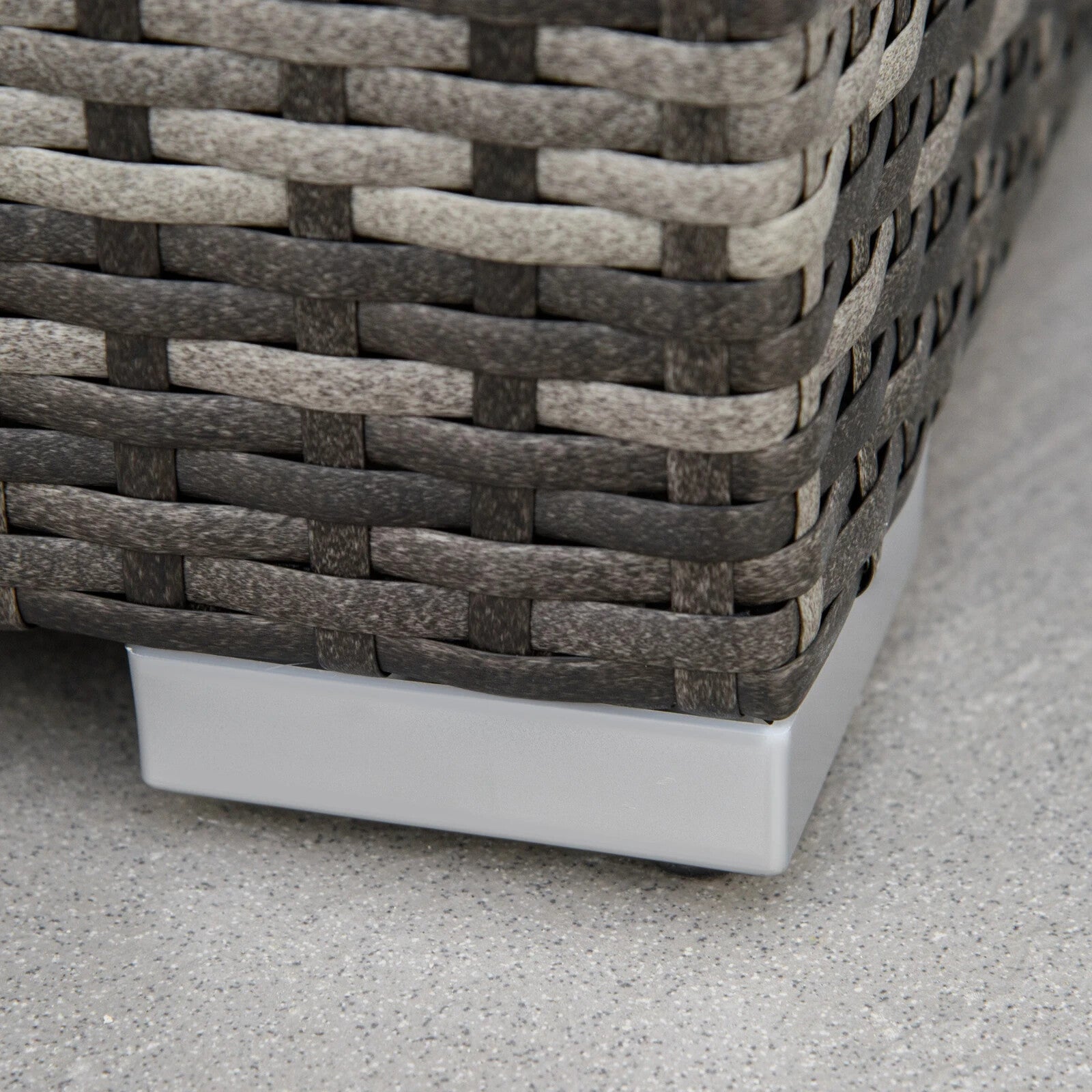 6 Pcs Rattan Corner Sofa Set 4 Seats Garden Furniture w/ Storage Table & Ottoman - Home and Garden Furniture Shop - rustic - furniture