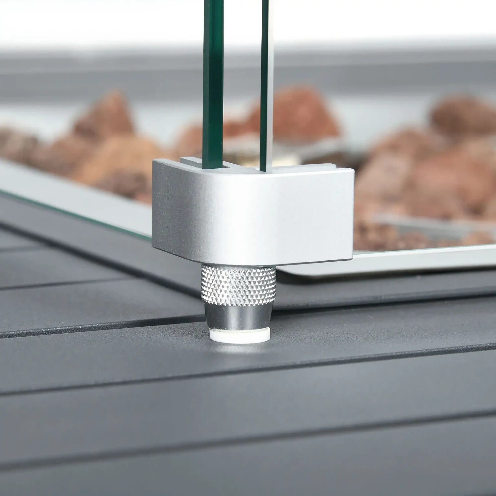 6 Piece Aluminium Garden Furniture Set with Corner Sofa Loveseat Footstool Table - Home and Garden Furniture Shop - rustic - furniture