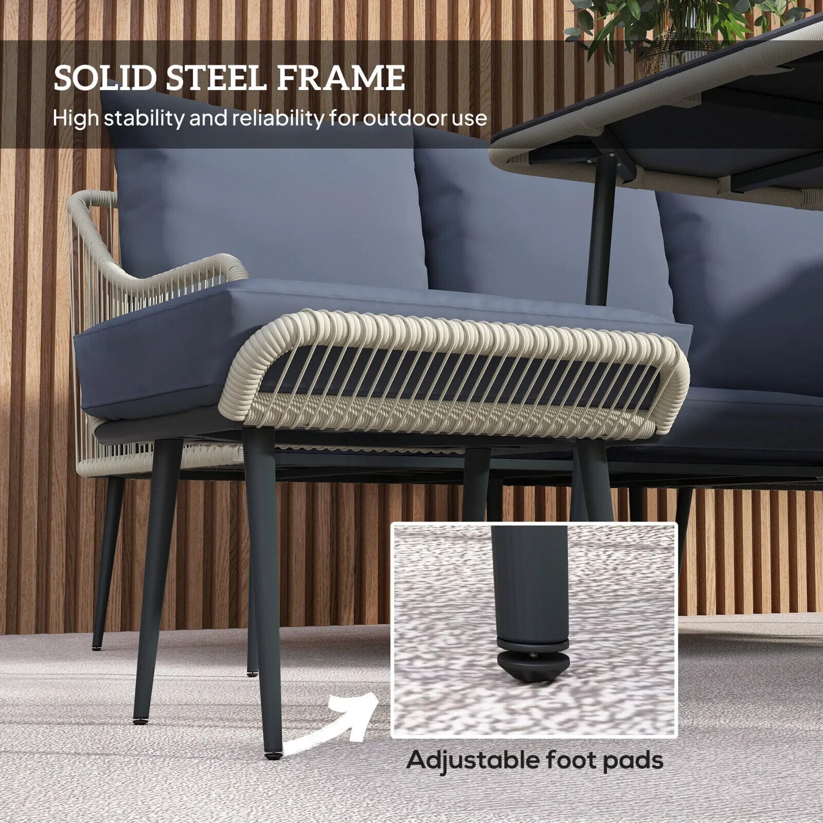 6 Piece Garden Furniture Set Corner Sofa Outdoor Patio Set with Thick Cushions - Home and Garden Furniture Shop - #rustic - furniture#