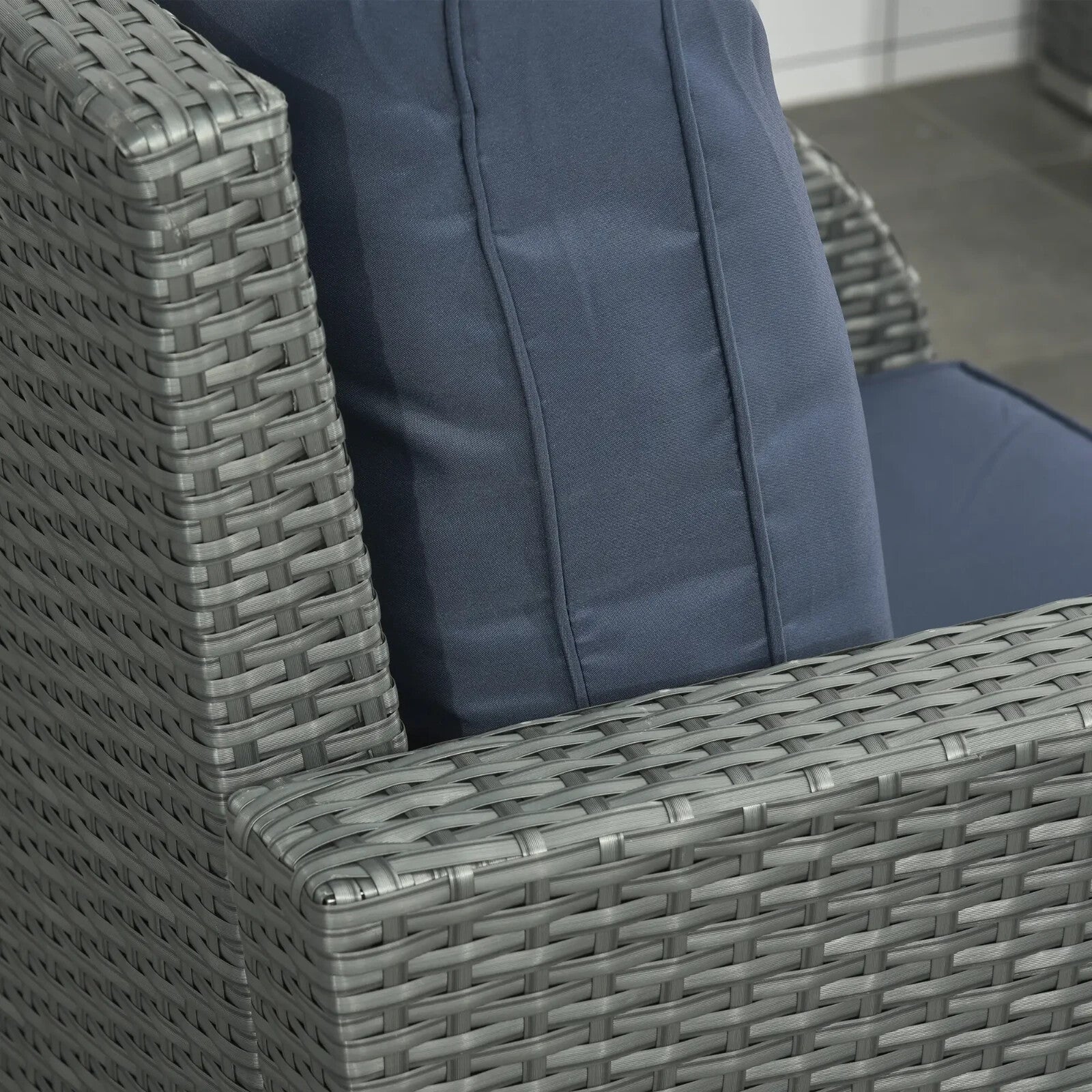 6 Piece Outdoor Rattan Furniture Set with Sofas Table & Footstools Garden Lounge - Home and Garden Furniture Shop - rustic - furniture