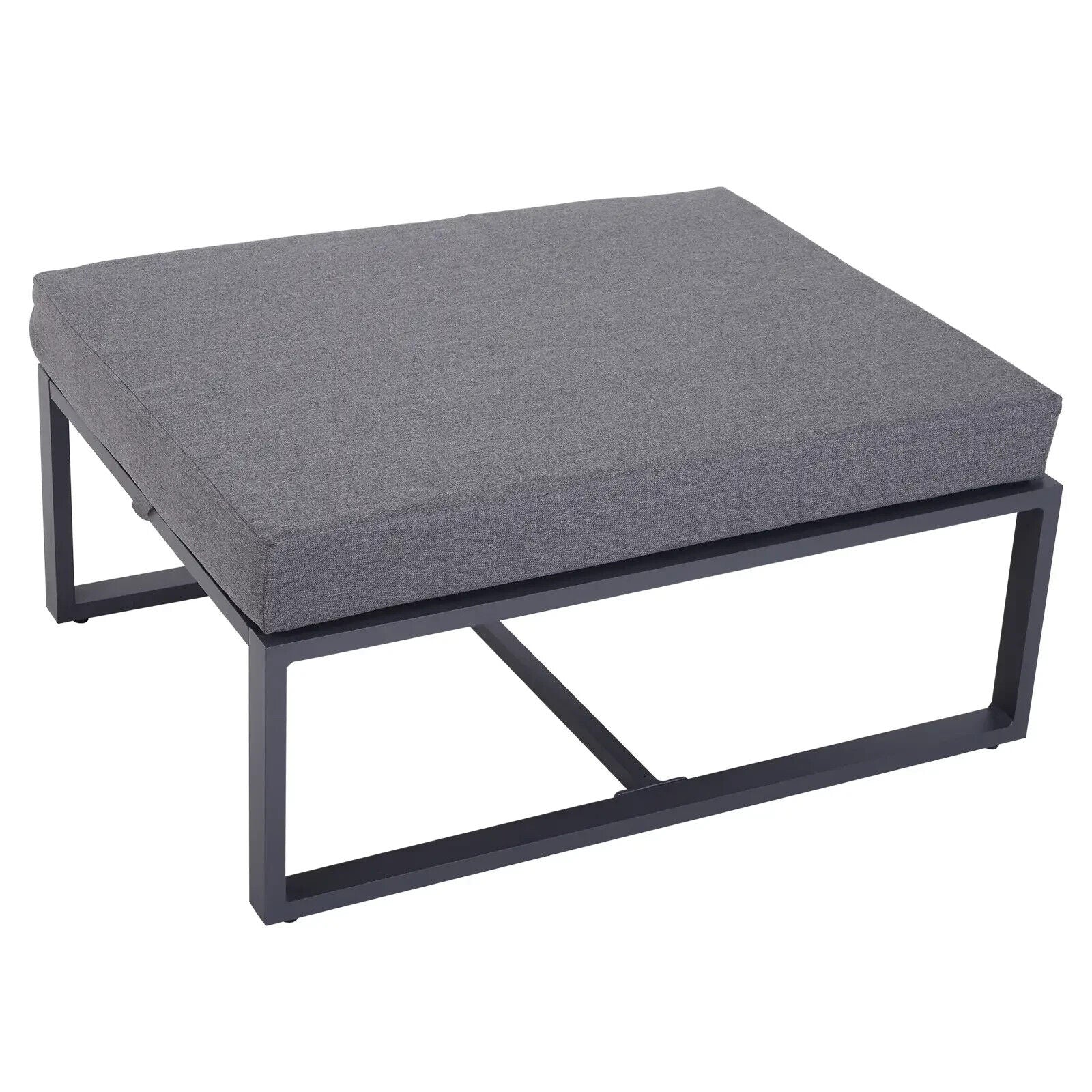 6 Piece Outdoor Sectional Sofa Set Aluminium Frame Cushions Tempered Glass Table - Home and Garden Furniture Shop - #rustic - furniture#