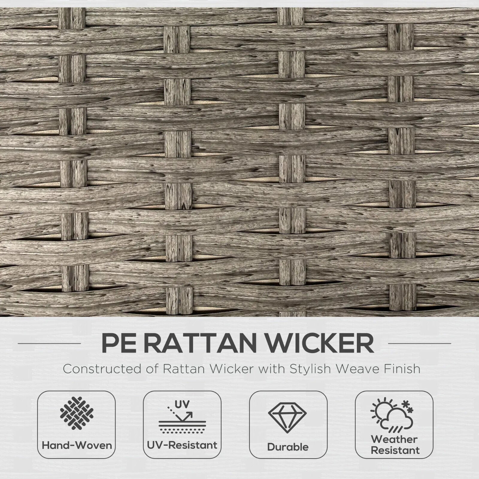 6 Piece PE Rattan Garden Furniture Set w/Corner Sofa Sectional & Cushion Outdoor - Home and Garden Furniture Shop - #rustic - furniture#
