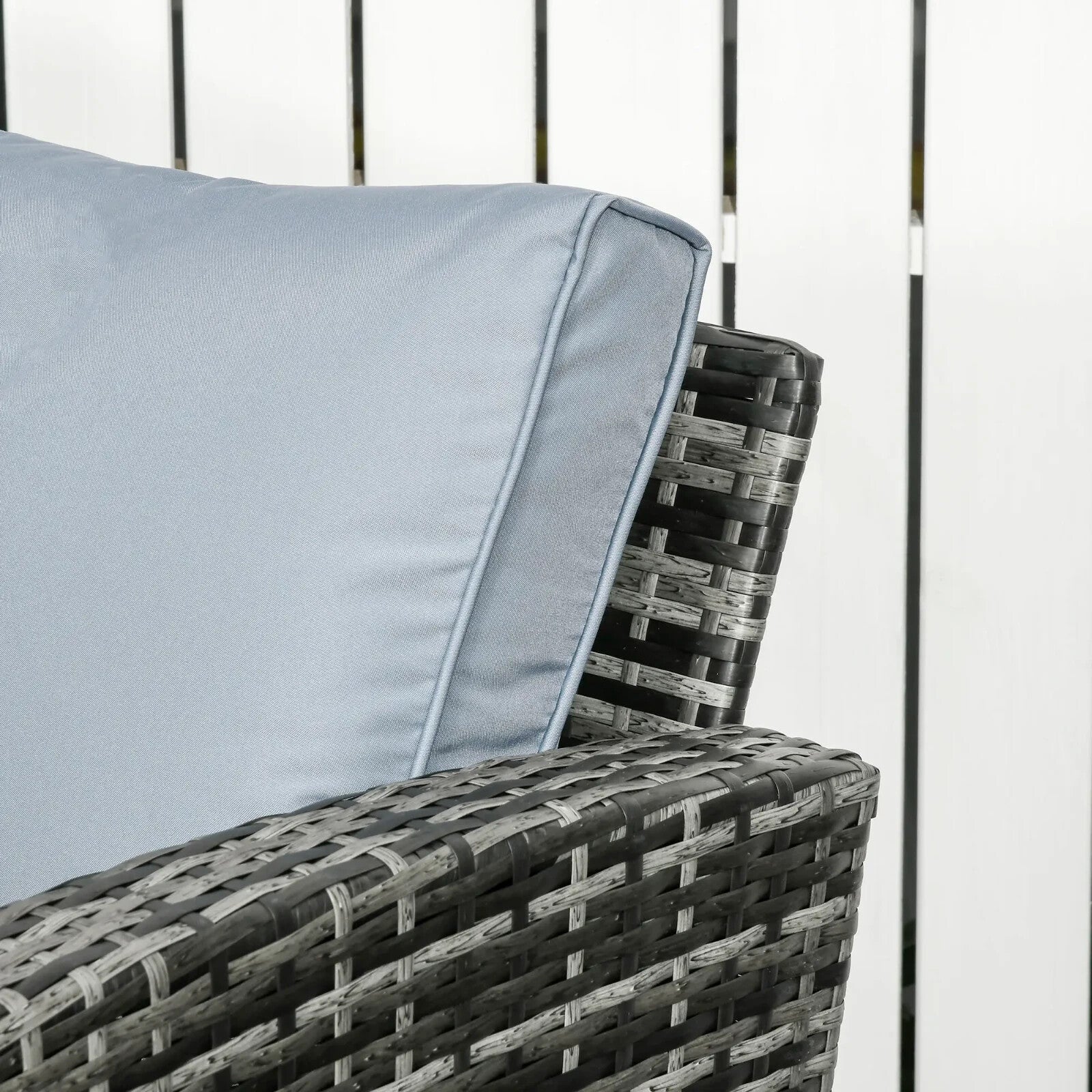 6 Piece Rattan Garden Furniture Set 7 Seater Outdoor Sofa with Storage Tables - Home and Garden Furniture Shop - rustic - furniture