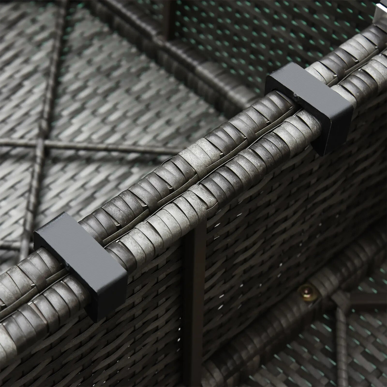 6 Piece Rattan Garden Furniture Set Aluminium Frame Sofa Chairs and Table - Home and Garden Furniture Shop - rustic - furniture