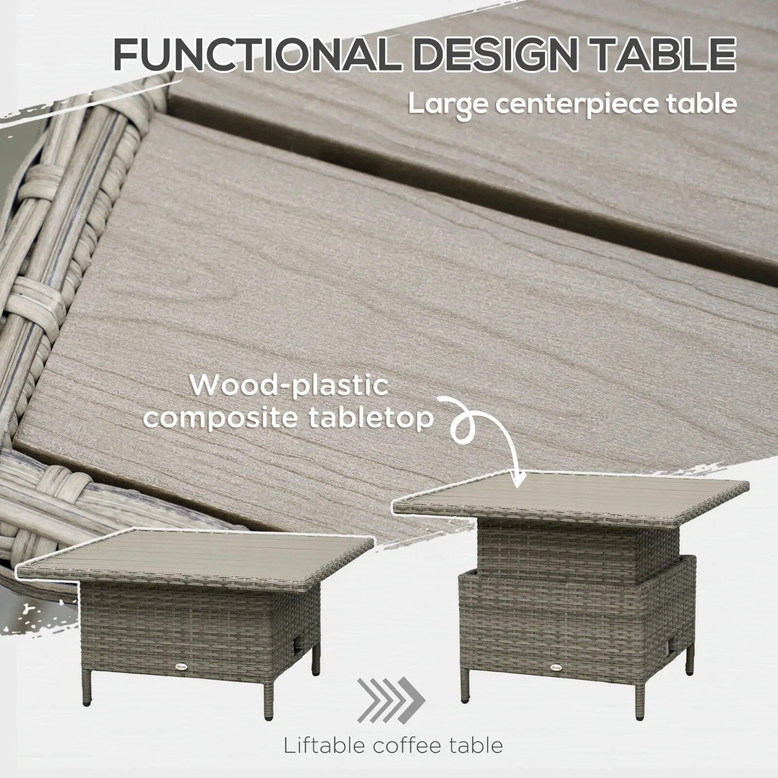 6 Piece Rattan Garden Furniture Set - Sectional Corner Sofa for Outdoor Use - Home and Garden Furniture Shop - rustic - furniture