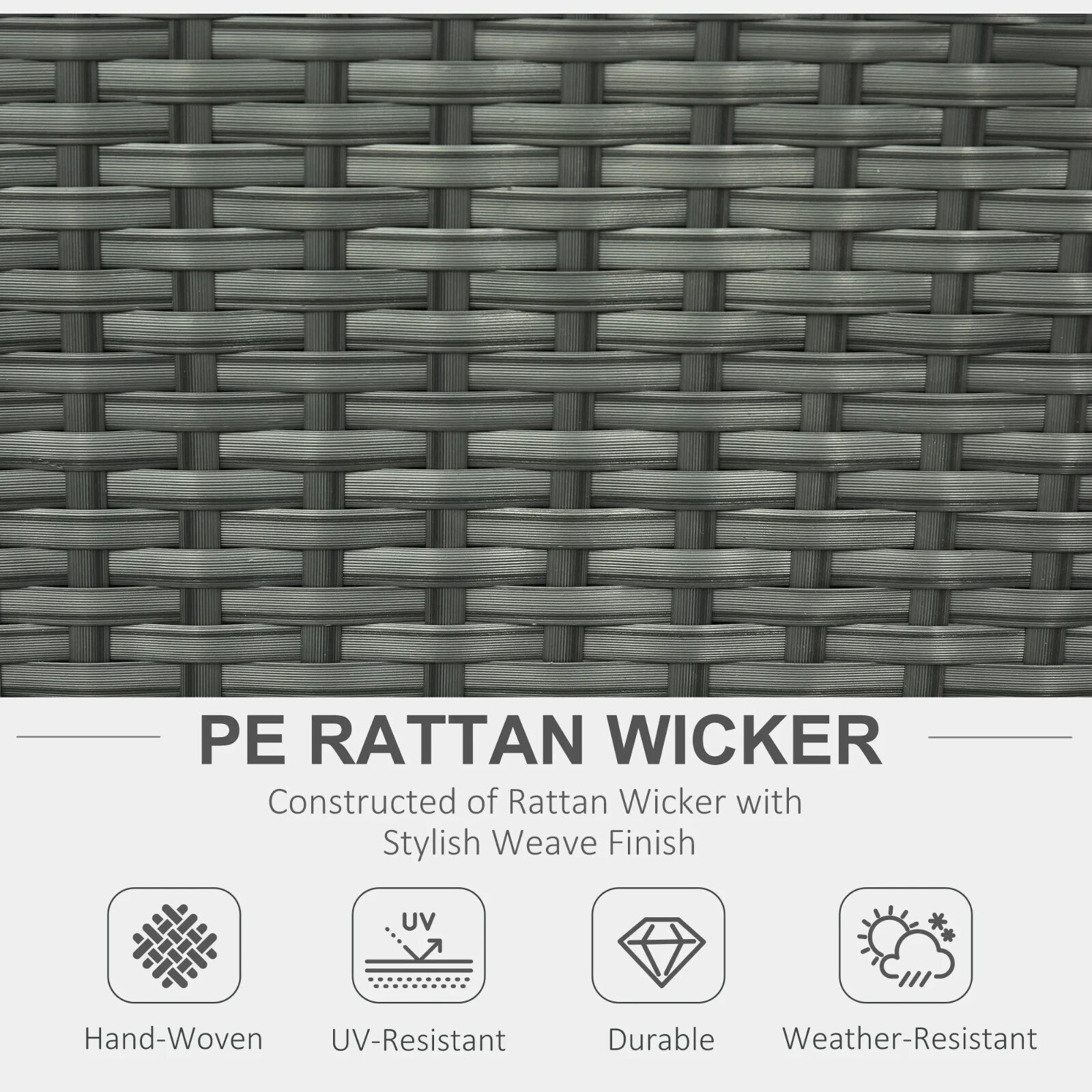 6 Piece Rattan Garden Furniture Set with Sofas Footstools & Table Outdoor Patio - Home and Garden Furniture Shop - rustic - furniture