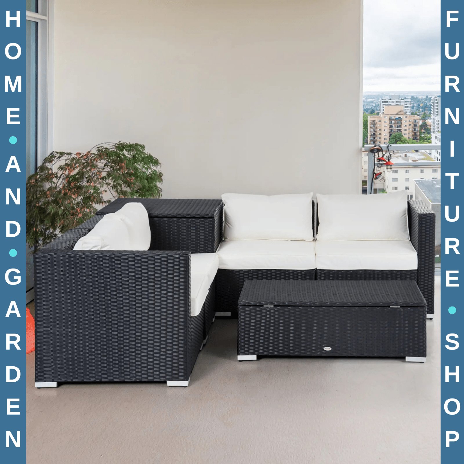 6 Piece Rattan Sofa Set Outdoor Garden Furniture for Patio or Conservatory Use - Home and Garden Furniture Shop - rustic - furniture