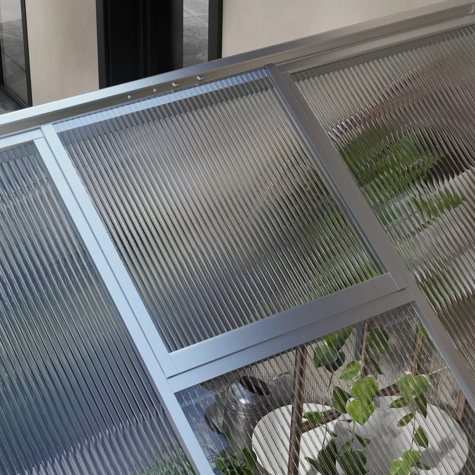 6 x 8ft Polycarbonate Greenhouse with Rain Gutter Walk - In Greenhouse and Window - Home and Garden Furniture Shop - rustic - furniture