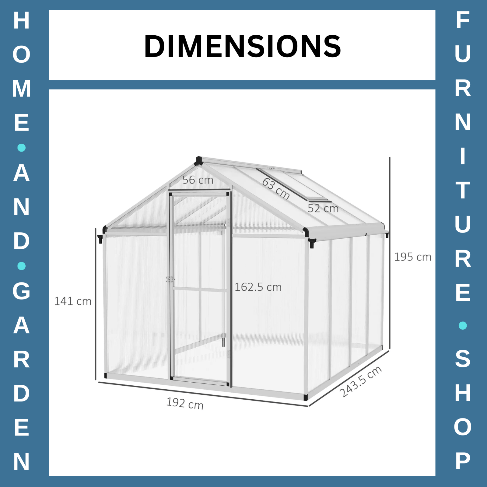 6 x 8ft Polycarbonate Greenhouse with Rain Gutter Walk - In Greenhouse and Window - Home and Garden Furniture Shop - rustic - furniture