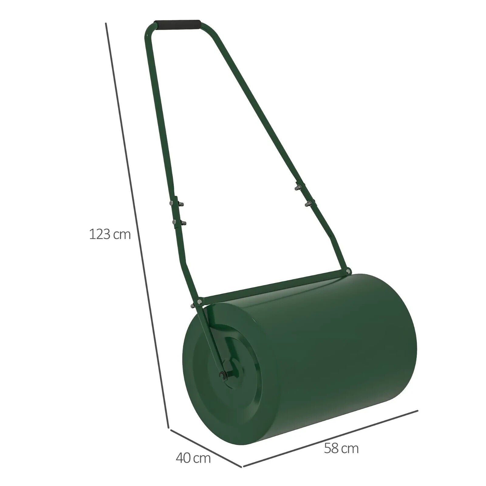 63 L Heavy Duty Garden Lawn Roller w/ 30 cm Steel Drum Water Sand Filled Design - Home and Garden Furniture Shop - #rustic - furniture#