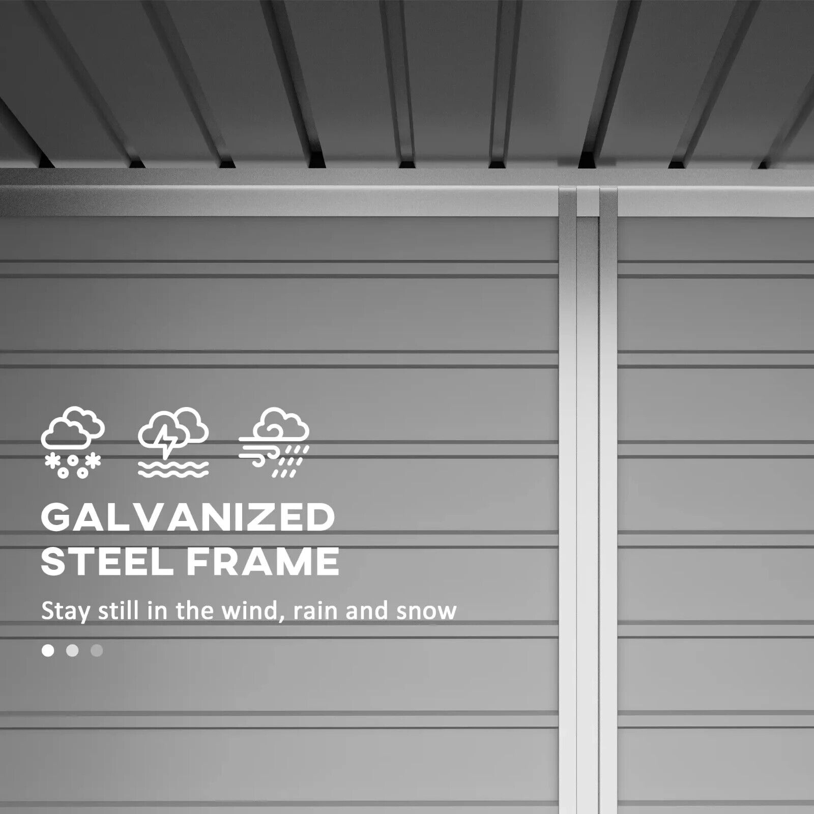 6.3 x 4.3FT Galvanised Metal Garden Shed with Lockable Door Grey Outdoor Storage - Home and Garden Furniture Shop - #rustic - furniture#