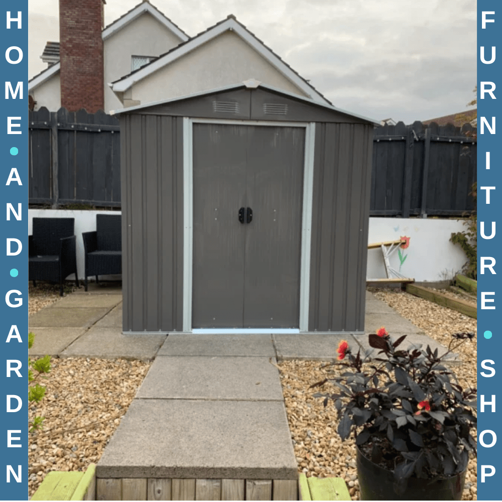 6.5 x 3.5ft Metal Garden Storage Shed Outdoor Tool Shed w/ Sliding Doors & Vents - Home and Garden Furniture Shop - rustic - furniture