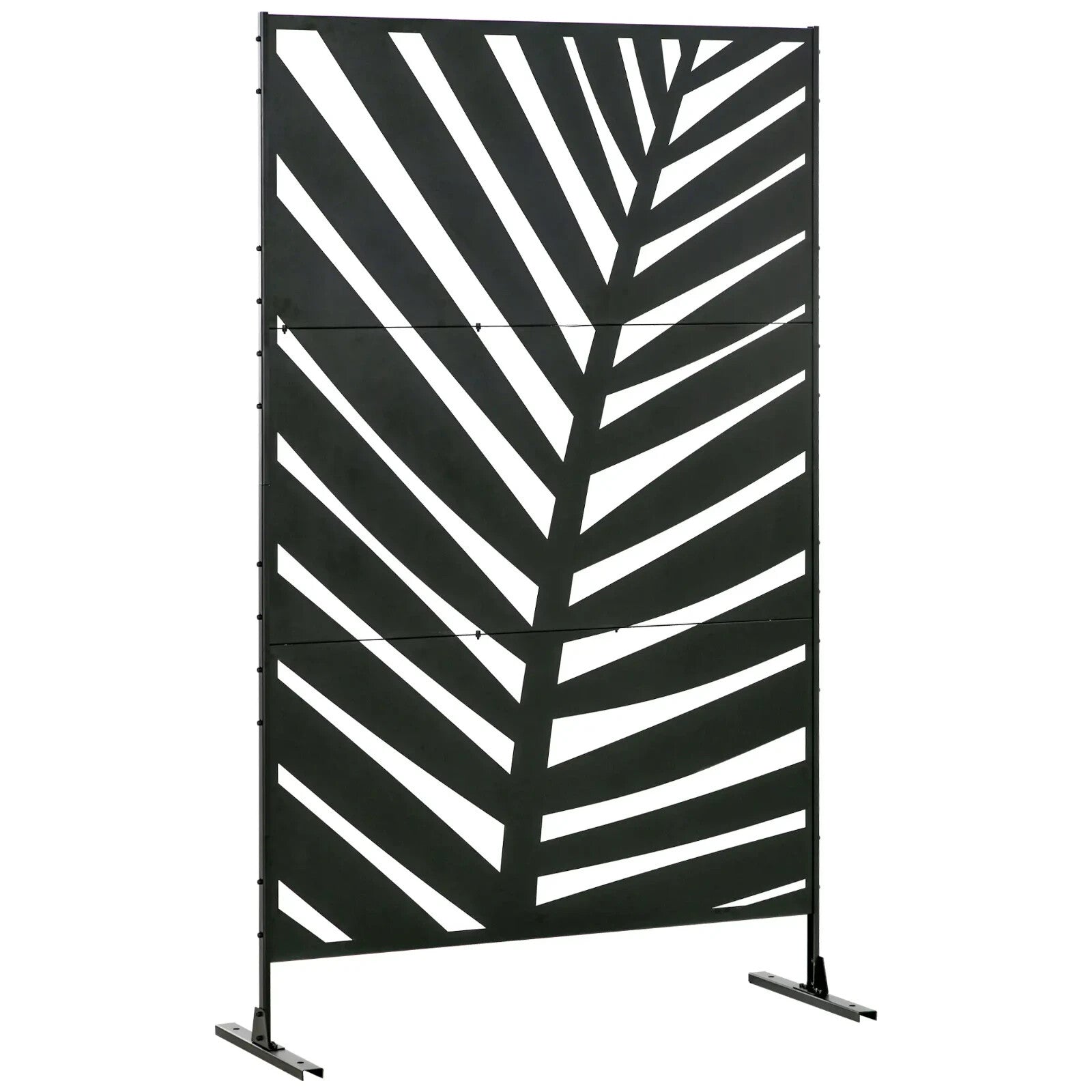 6.5ft Outdoor Privacy Screen with Stand and Stakes Metal Decorative Garden Panel - Home and Garden Furniture Shop - rustic - furniture