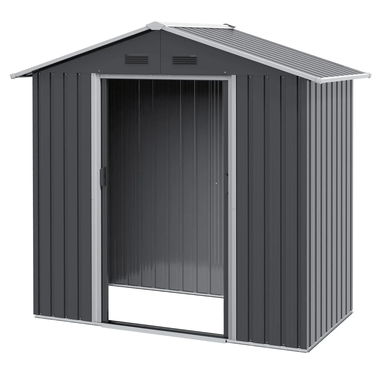 6.5x3.5ft Metal Garden Storage Shed Outdoor Tool Shed with Sliding Doors & Vents - Home and Garden Furniture Shop - rustic - furniture