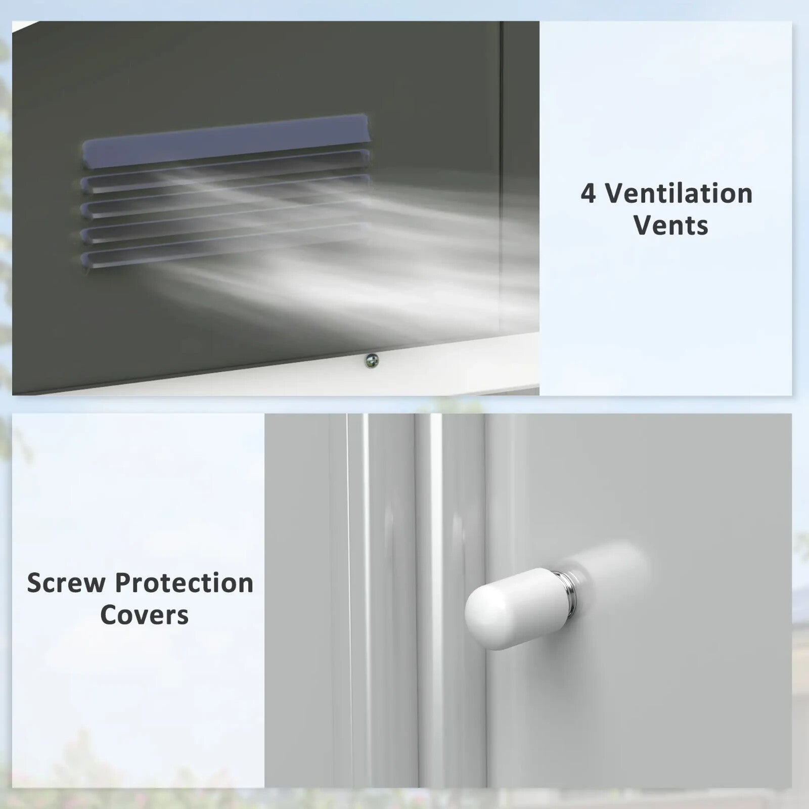 6.5x3.5ft Metal Garden Storage Shed Outdoor Tool Shed with Sliding Doors & Vents - Home and Garden Furniture Shop - rustic - furniture