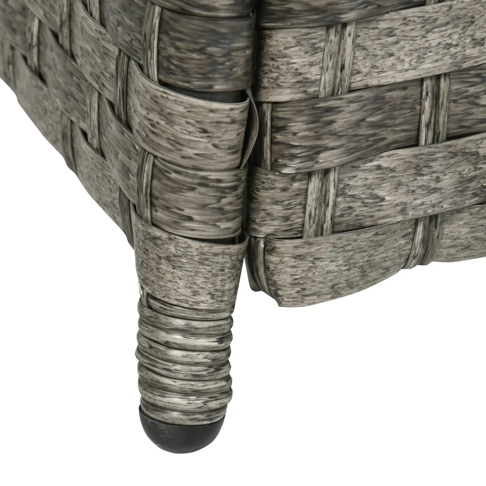 7 Pcs Rattan Garden Furniture Set w/ Gas Fire Pit Table Corner Sofa & Footstool - Home and Garden Furniture Shop - rustic - furniture