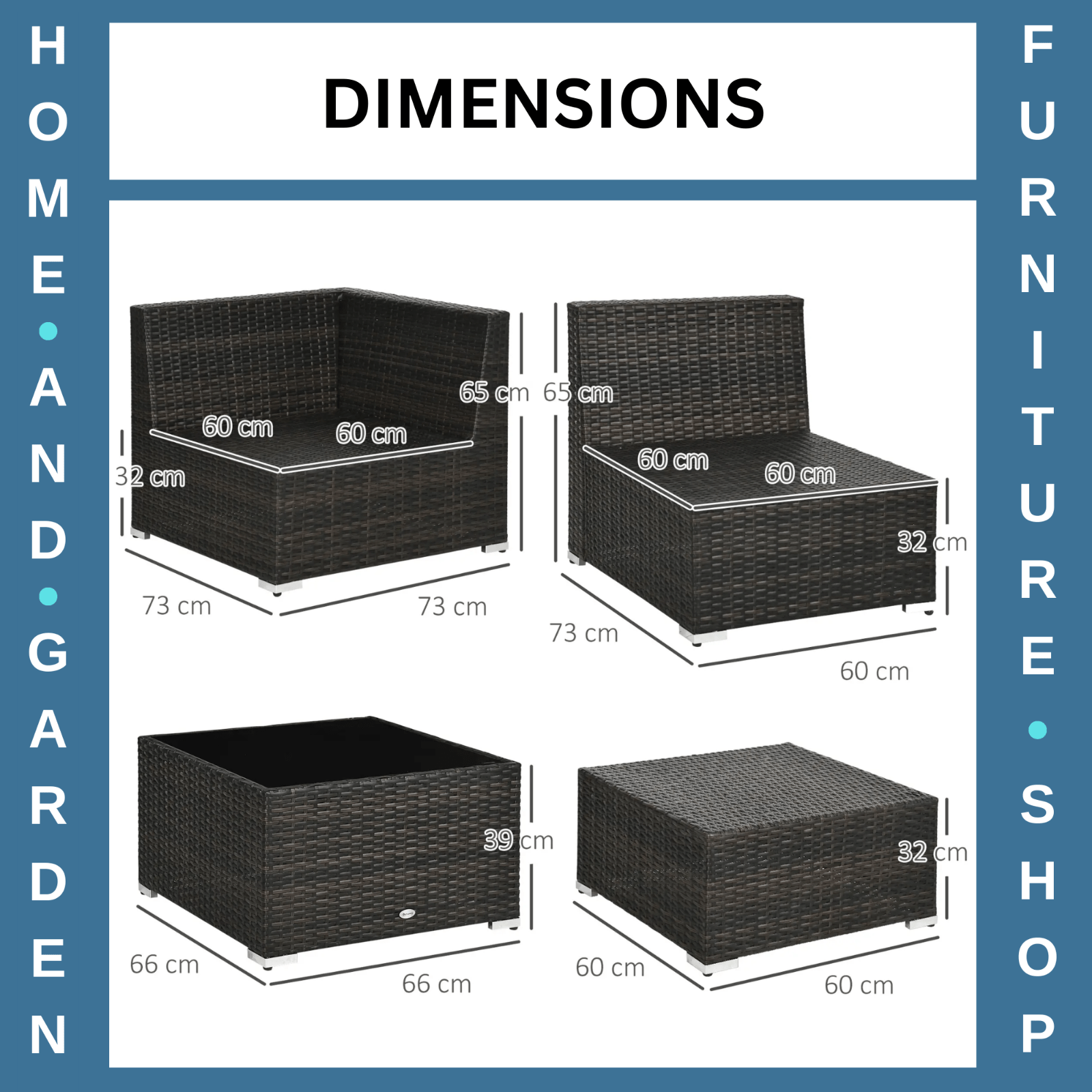 7 - Seater PE Rattan Corner Sofa Set Garden Furniture with Cushion Glass Top Table - Home and Garden Furniture Shop - rustic - furniture