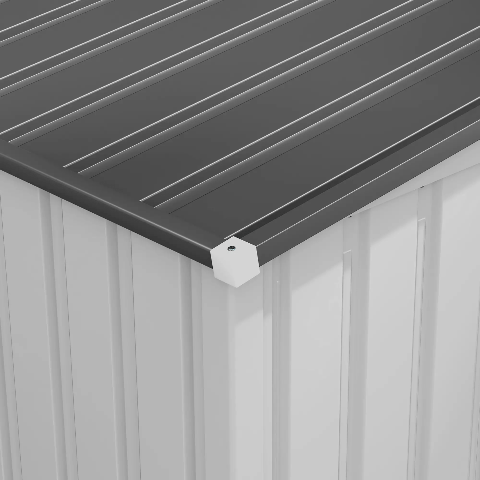 7 x 5FT Lean to Metal Garden Shed with Foundation Sliding Door Tool Storage Vent - Home and Garden Furniture Shop - rustic - furniture