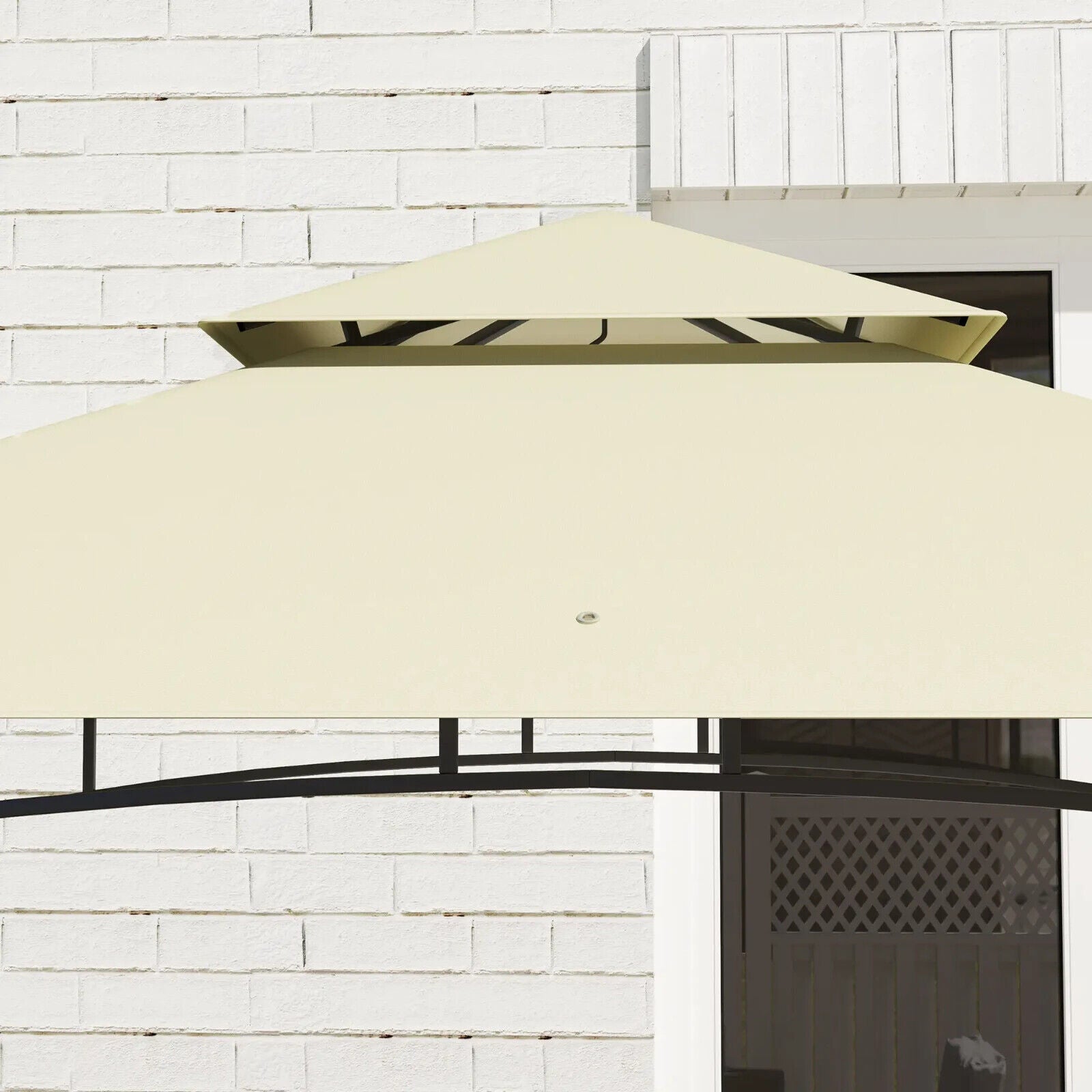 8 × 5 ft Grill Gazebo Canopy Outdoor BBQ Shelter w/Double Tier Roof&Side Shelves - Home and Garden Furniture Shop - #rustic - furniture#