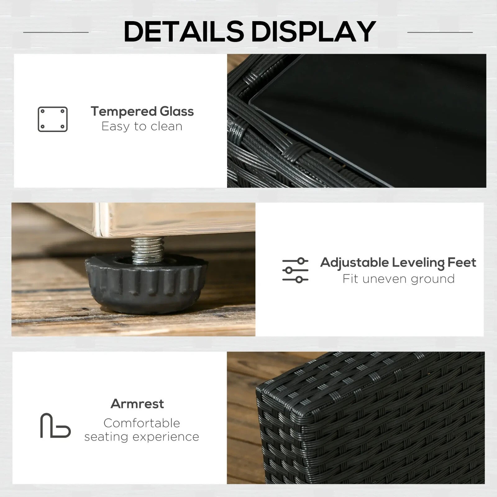 8 Pcs Rattan Garden Corner Sofa Set Outdoor Patio Furniture w/ Washable Cushions - Home and Garden Furniture Shop - rustic - furniture