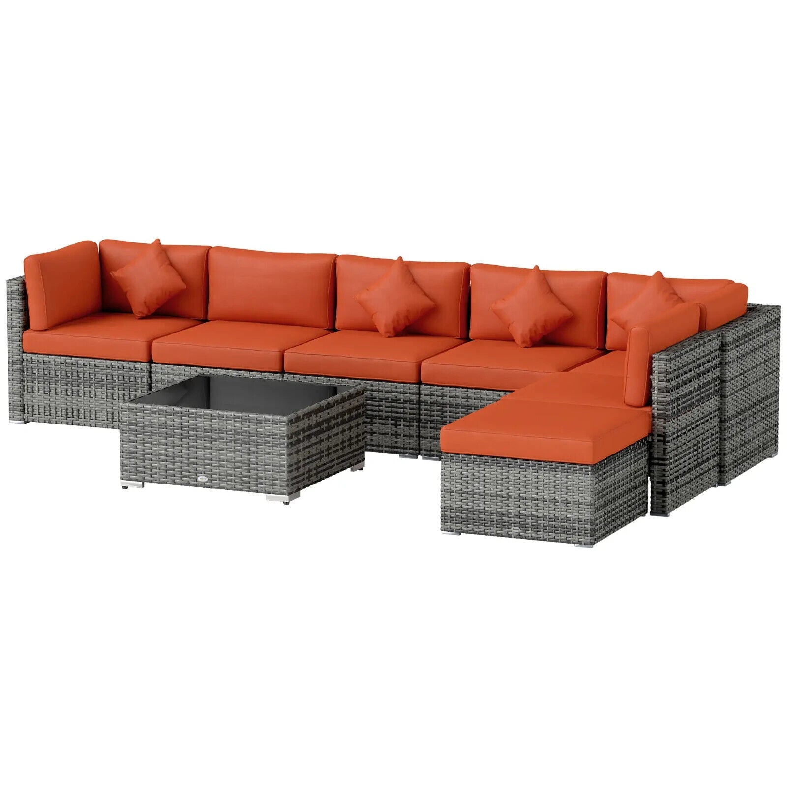 8 Piece PE Rattan Corner Sofa Set with Cushions Garden Patio Furniture Washable - Home and Garden Furniture Shop - #rustic - furniture#