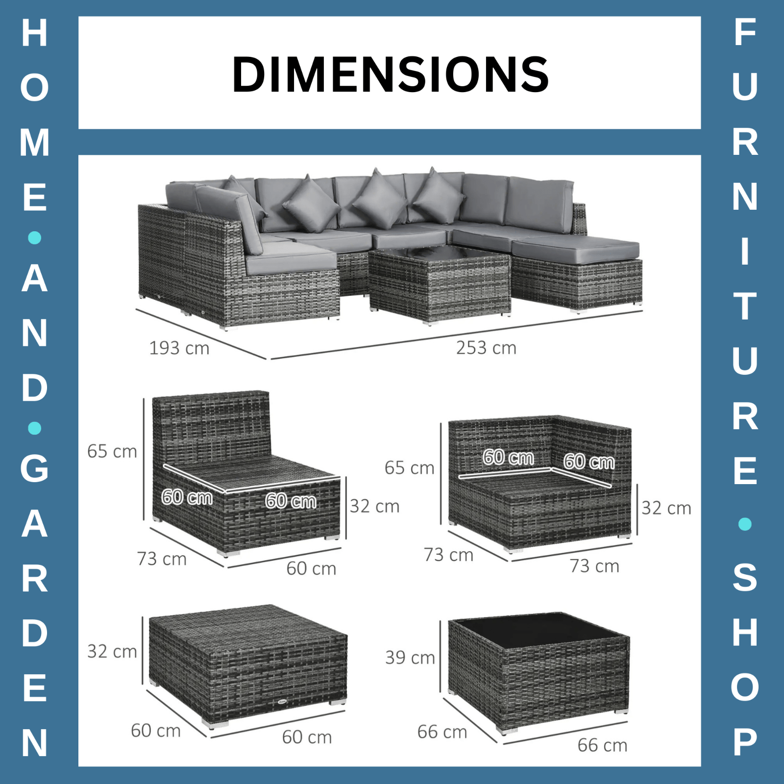 8 Piece Rattan Corner Sofa Set Modular Outdoor Garden Furniture With Cushions - Home and Garden Furniture Shop - #rustic - furniture#